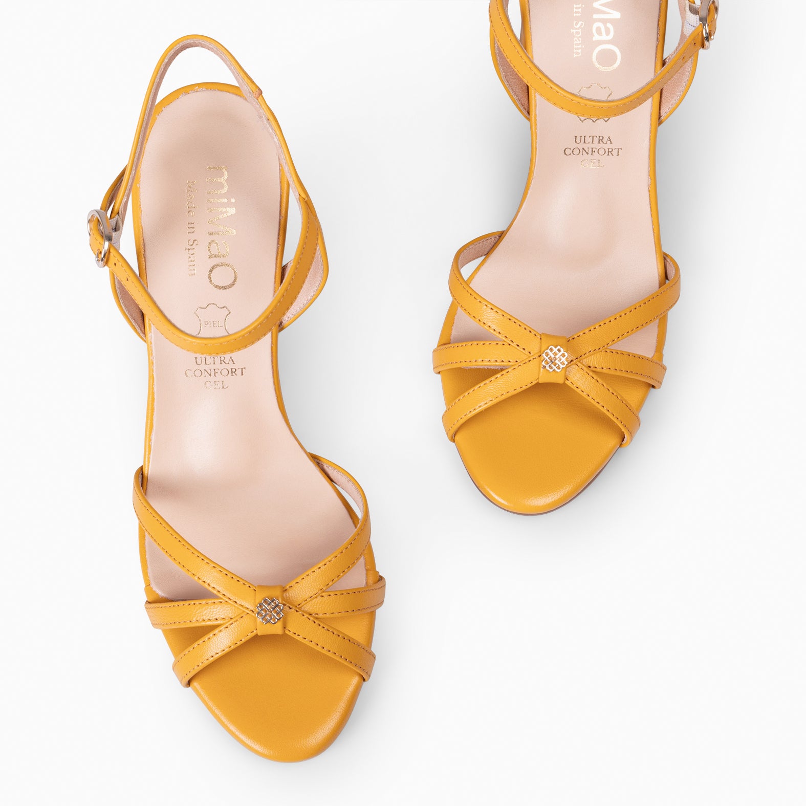 SONIA – Sandales à talon large JAUNE