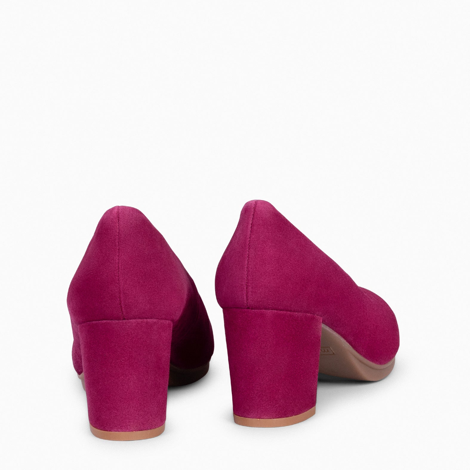 URBAN S - WINE suede mid-heeled shoes