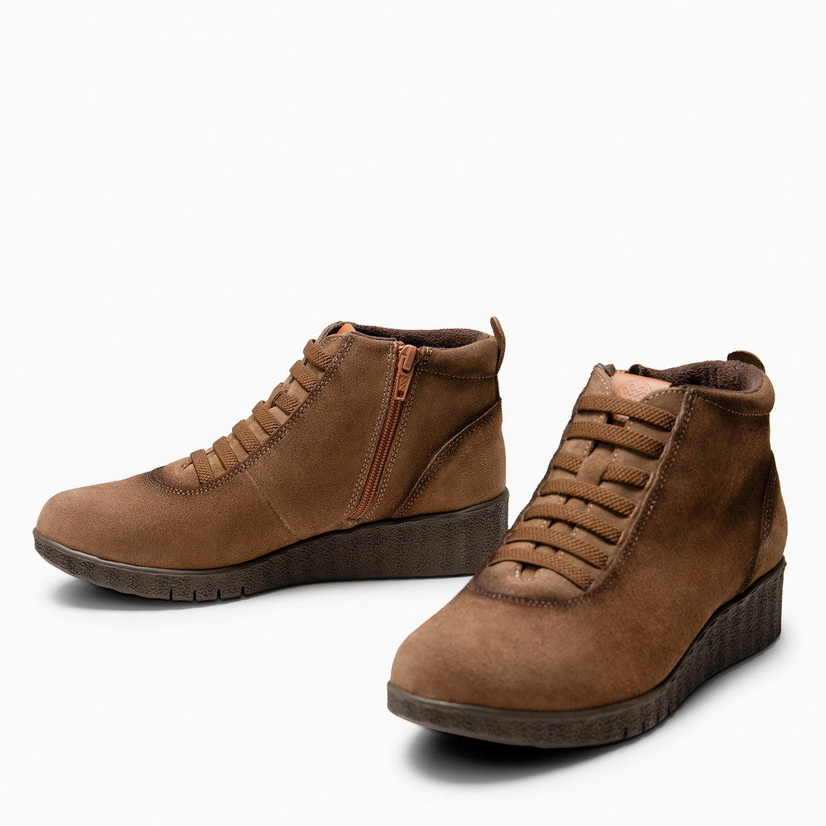 FLEXY – Taupe sneakers met hoge schacht