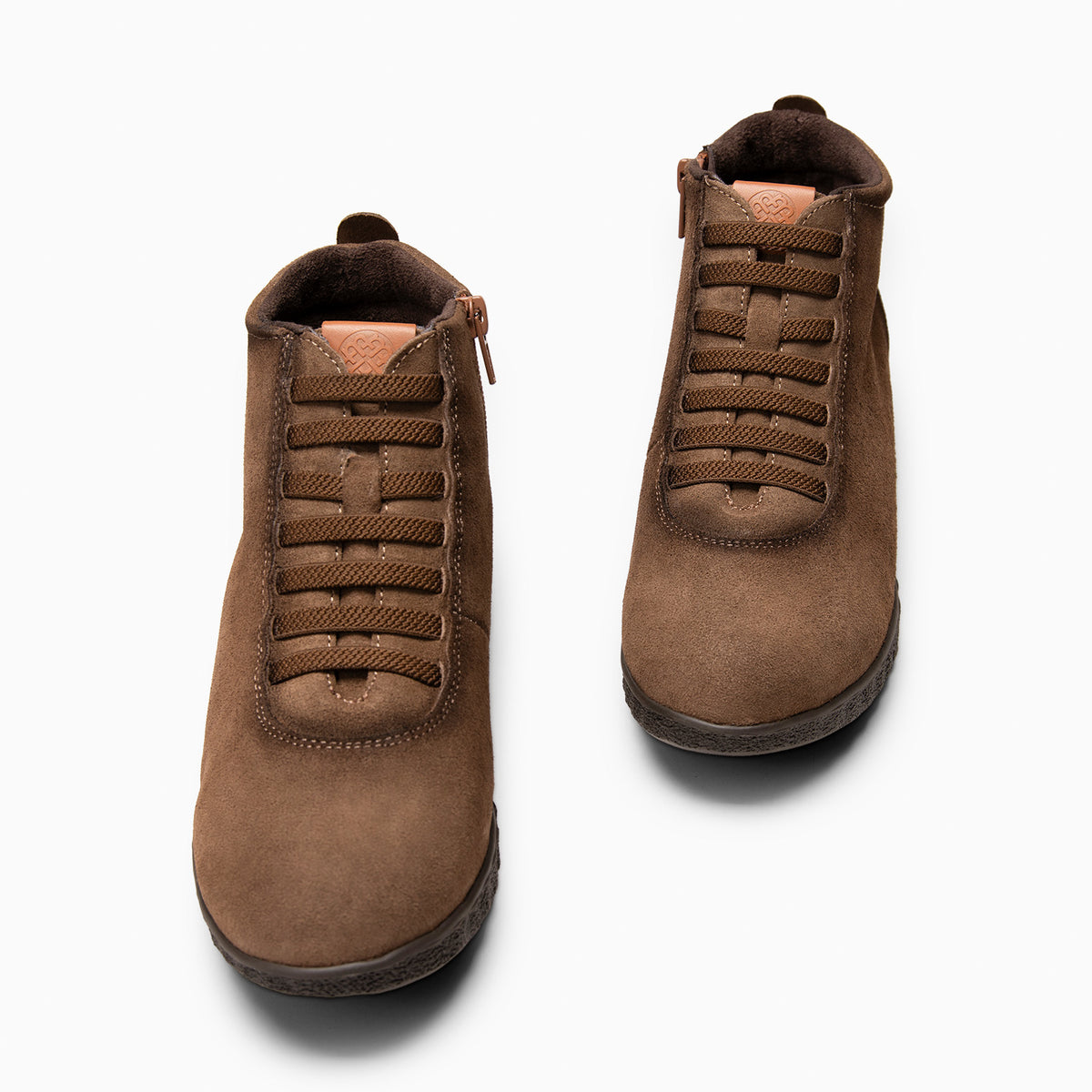 FLEXY – Taupe sneakers met hoge schacht