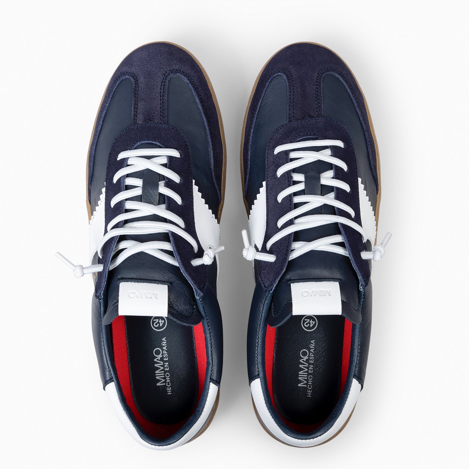 AARON – Sneakers multi cuir BLEU MARINE pour homme