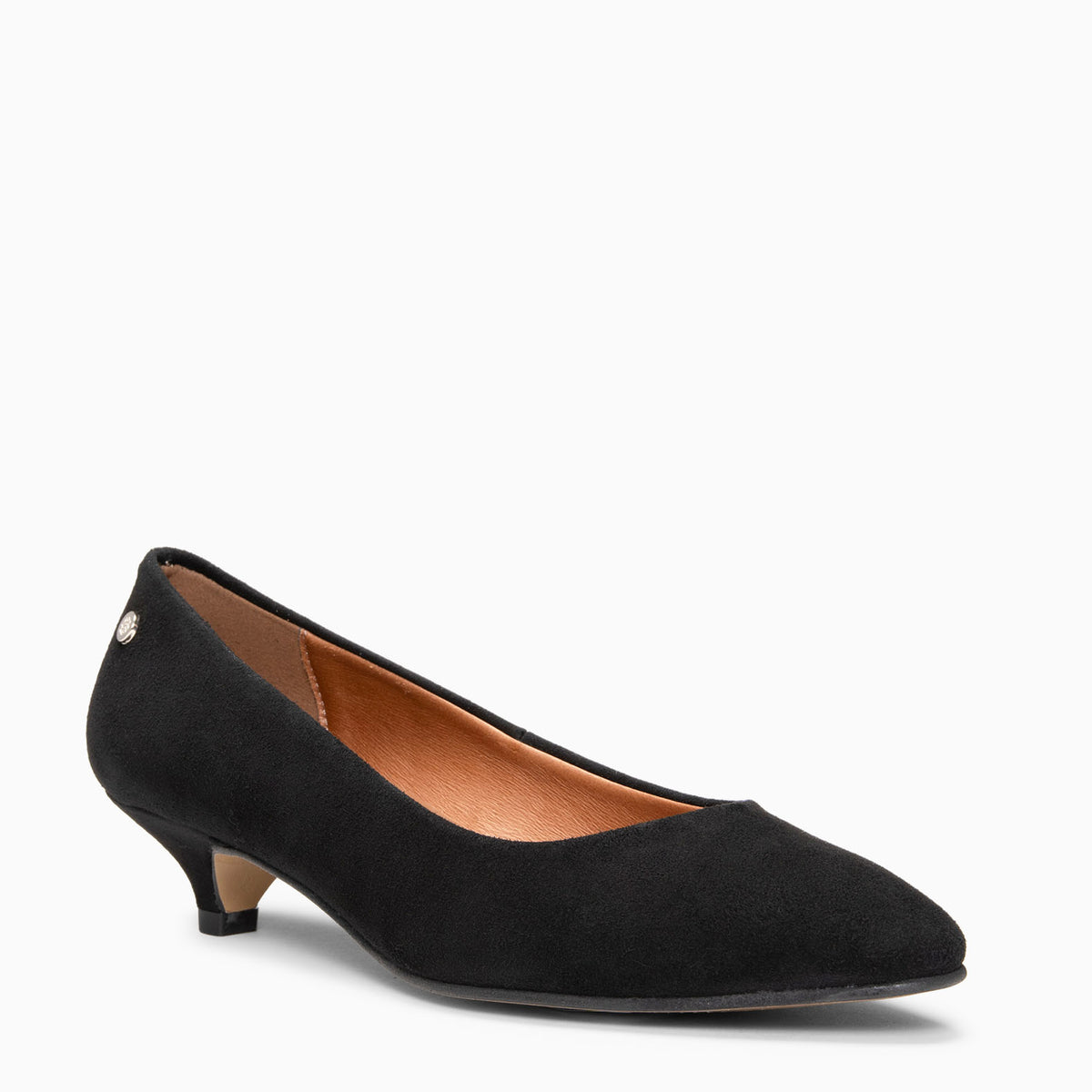 URBAN MINI - BLACK suede low heel pumps
