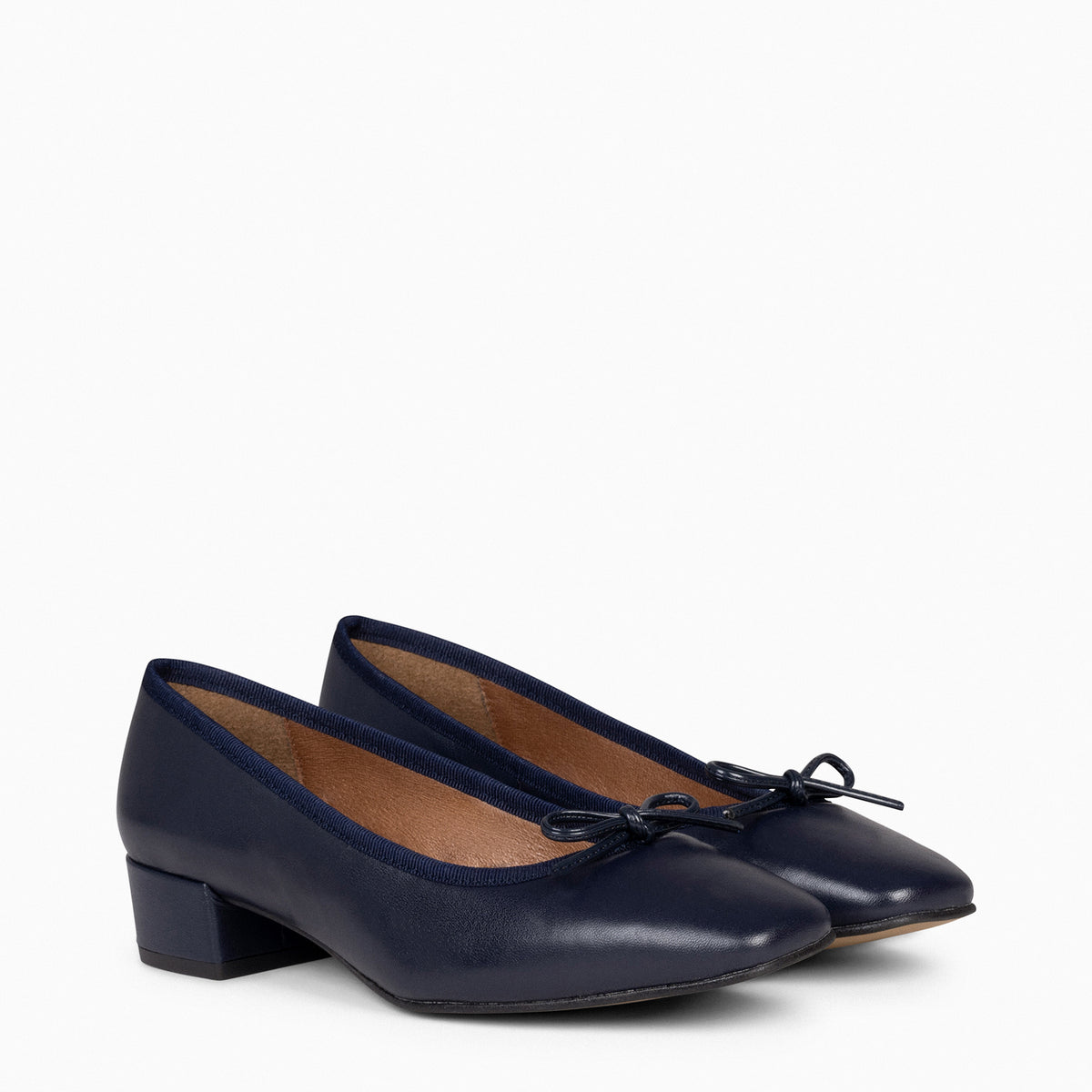 OPERA – Ballerines à talon BLEU MARINE