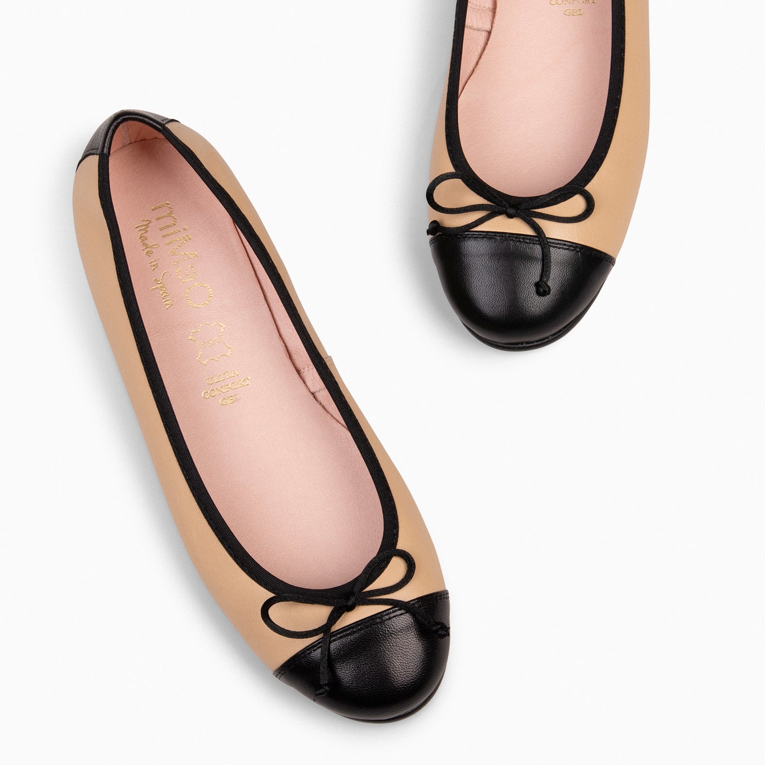 BALLET – XXX ballerina flats with black toe