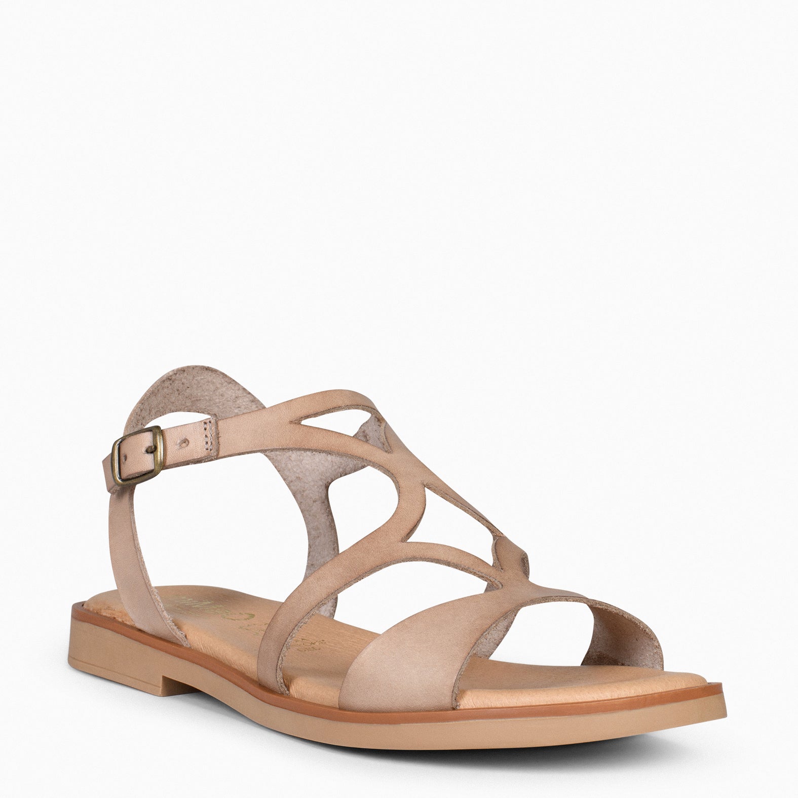 BAMBÚ – Sandales plates TAUPE