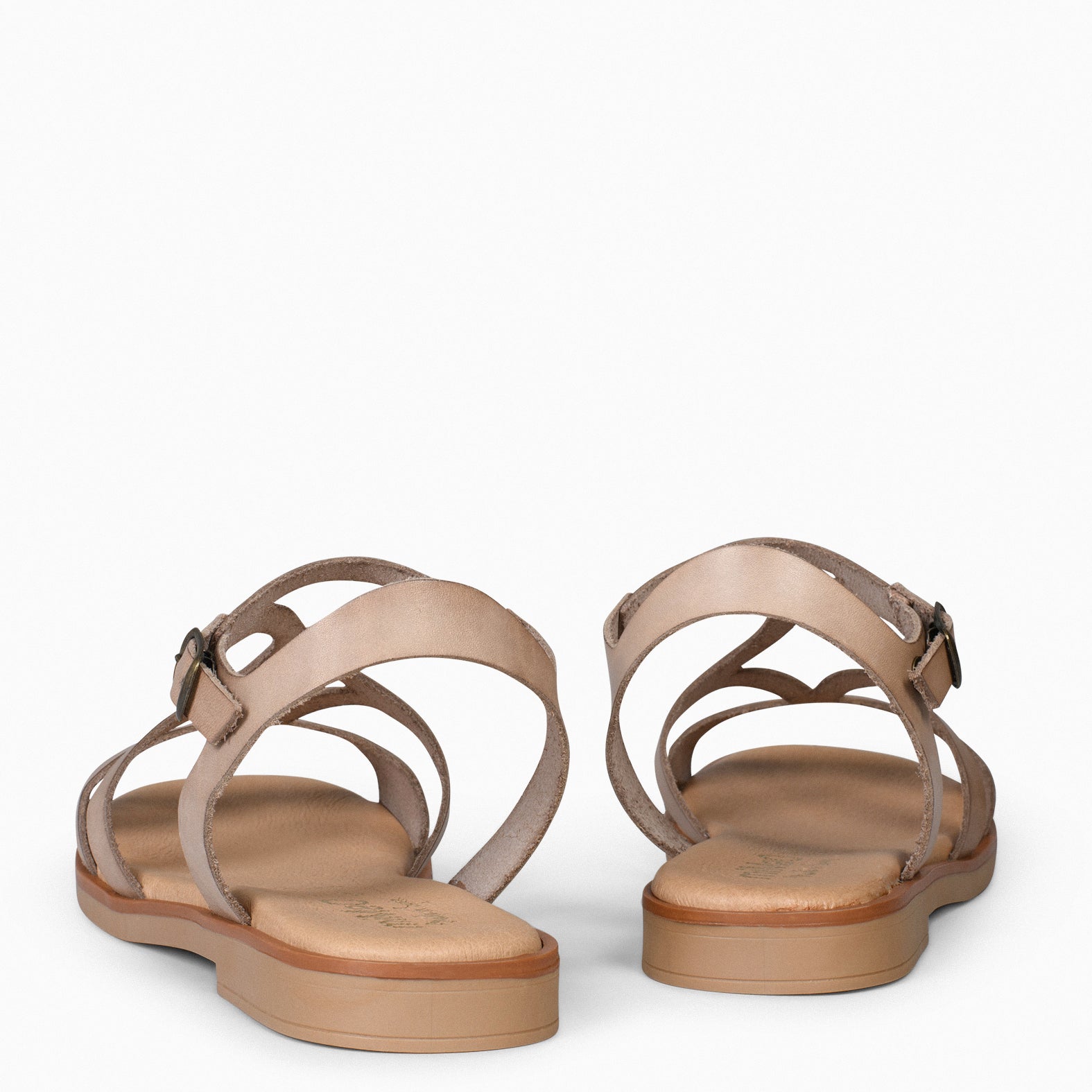 BAMBÚ – Sandales plates TAUPE