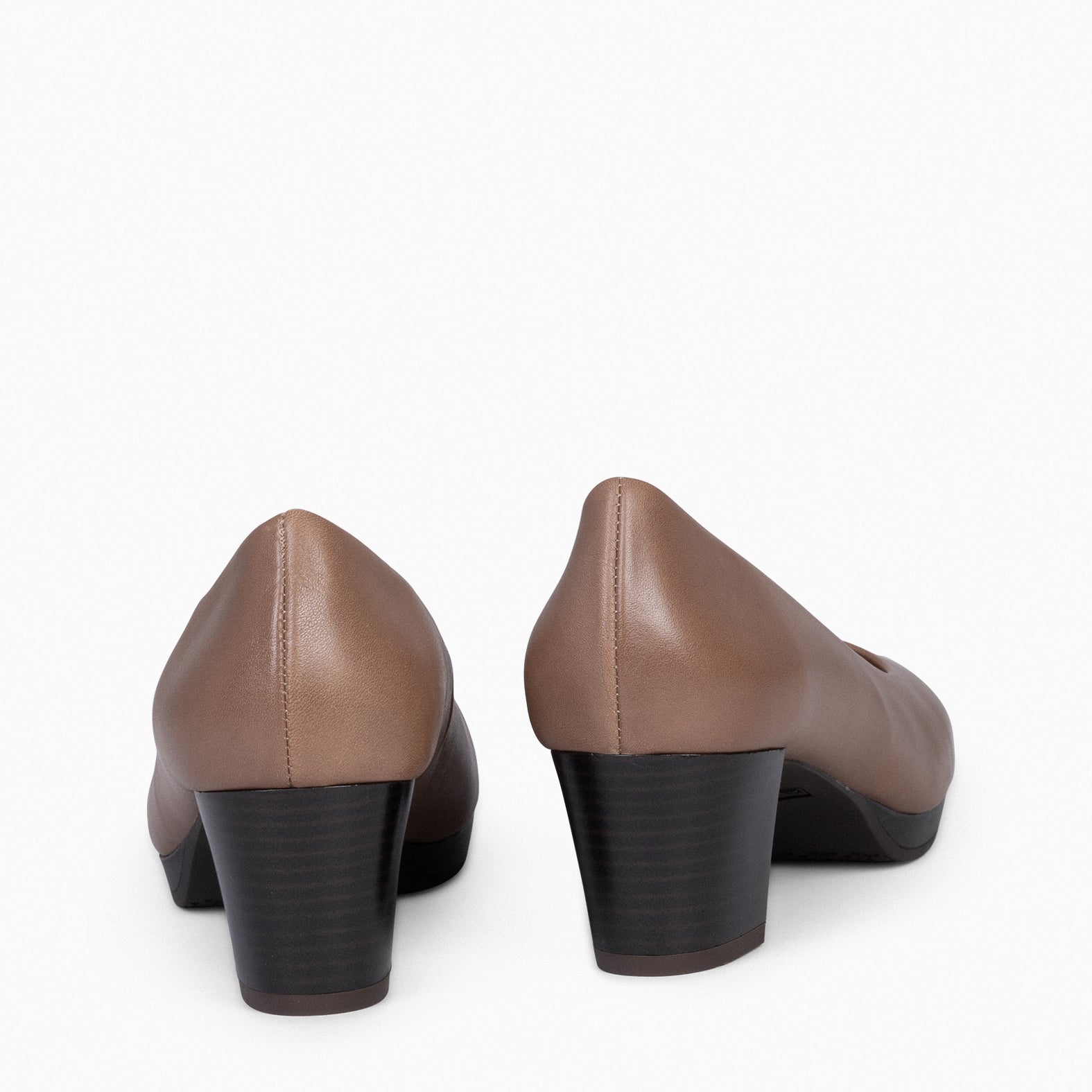 AZAFATA S - Zapatos de tacón bajo con plataforma TAUPE - miMaO ®