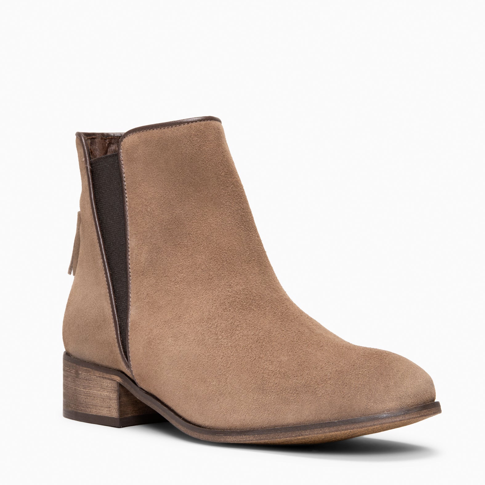 LEIRE - TAUPE Water-repellent suede leather Chelsea Ankle boots