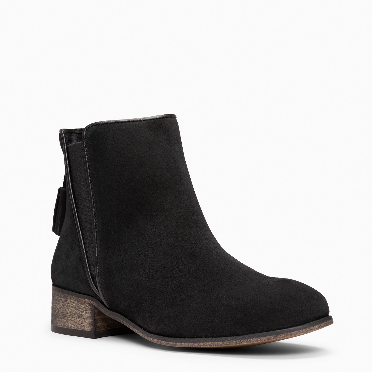 LEIRE - BLACK Water-repellent suede leather Chelsea Ankle boots