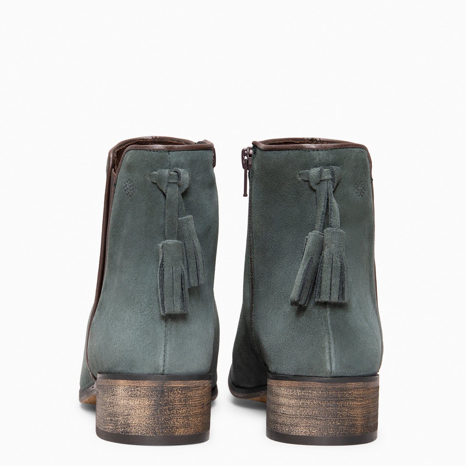 LEIRE - GREEN Water-repellent suede leather Chelsea Ankle boots