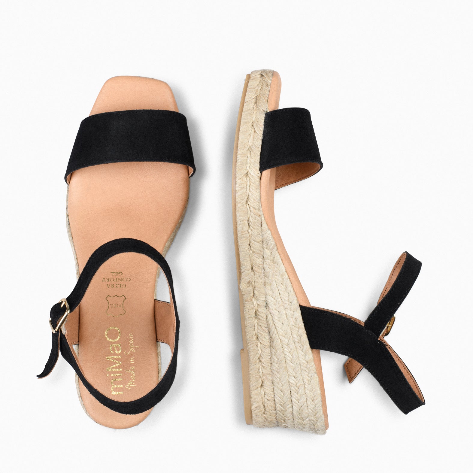 JEREZ - Sandalias de Esparto NEGRO