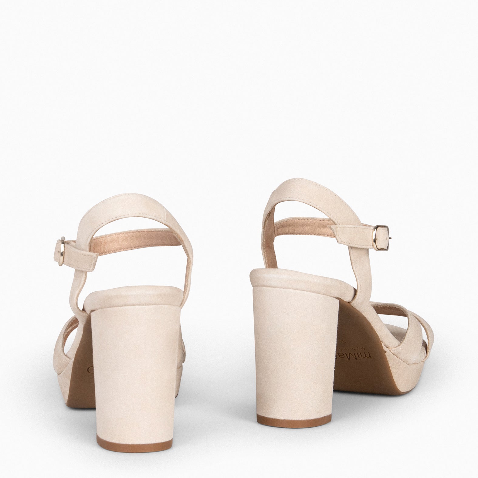 PARIS – Sandalias de fiesta con tacón alto y plataforma BEIGE - miMaO ®