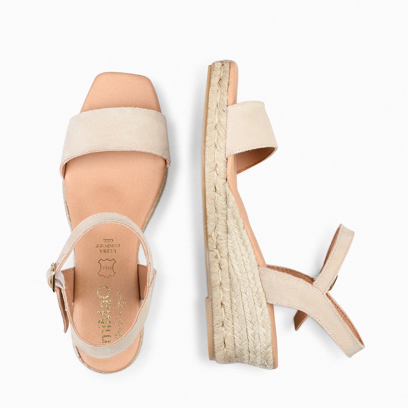 JEREZ - BEIGE ESPADRILLES WITH COMFORTABLE WEDGE