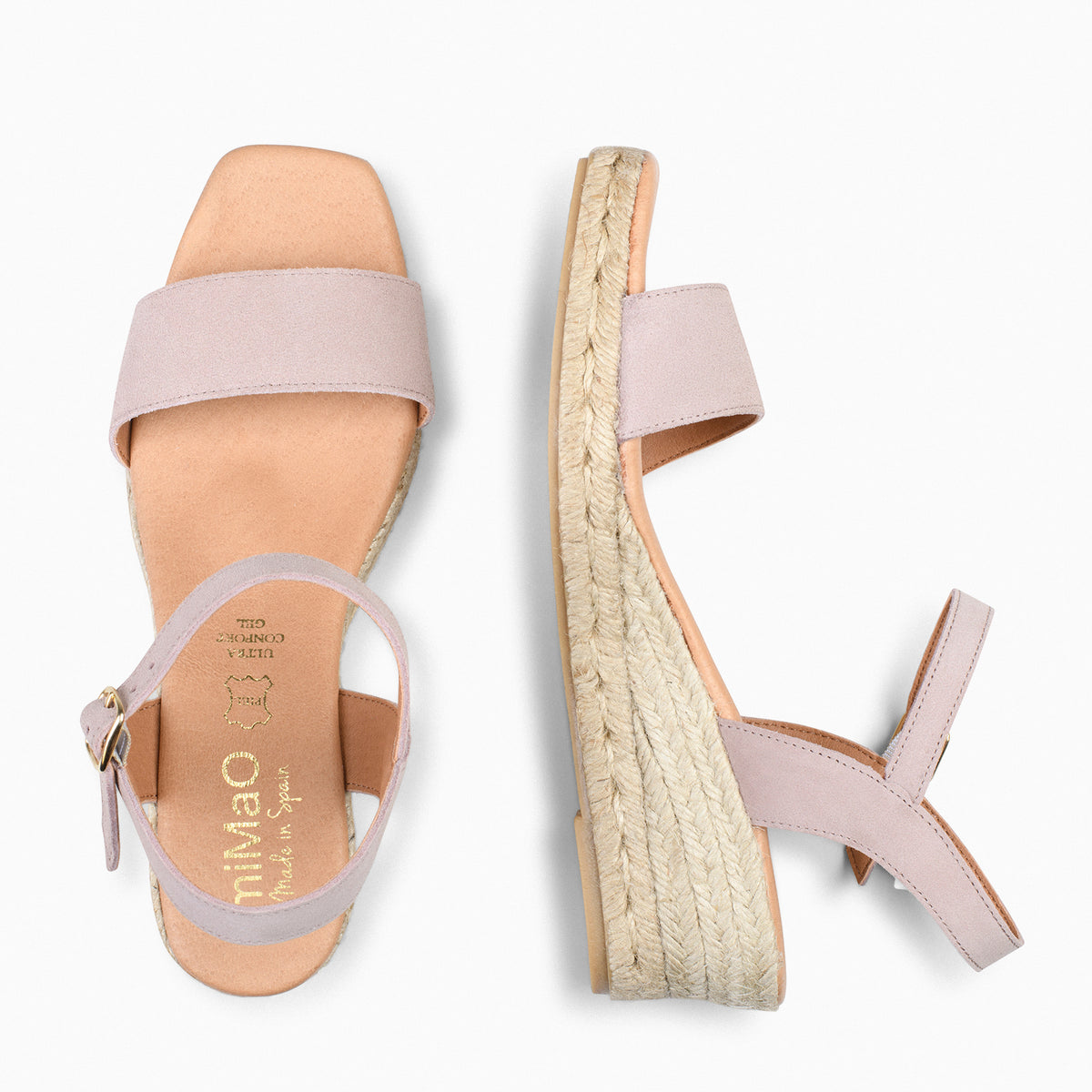 JEREZ – NUDE espadrilles with comfortable wedge