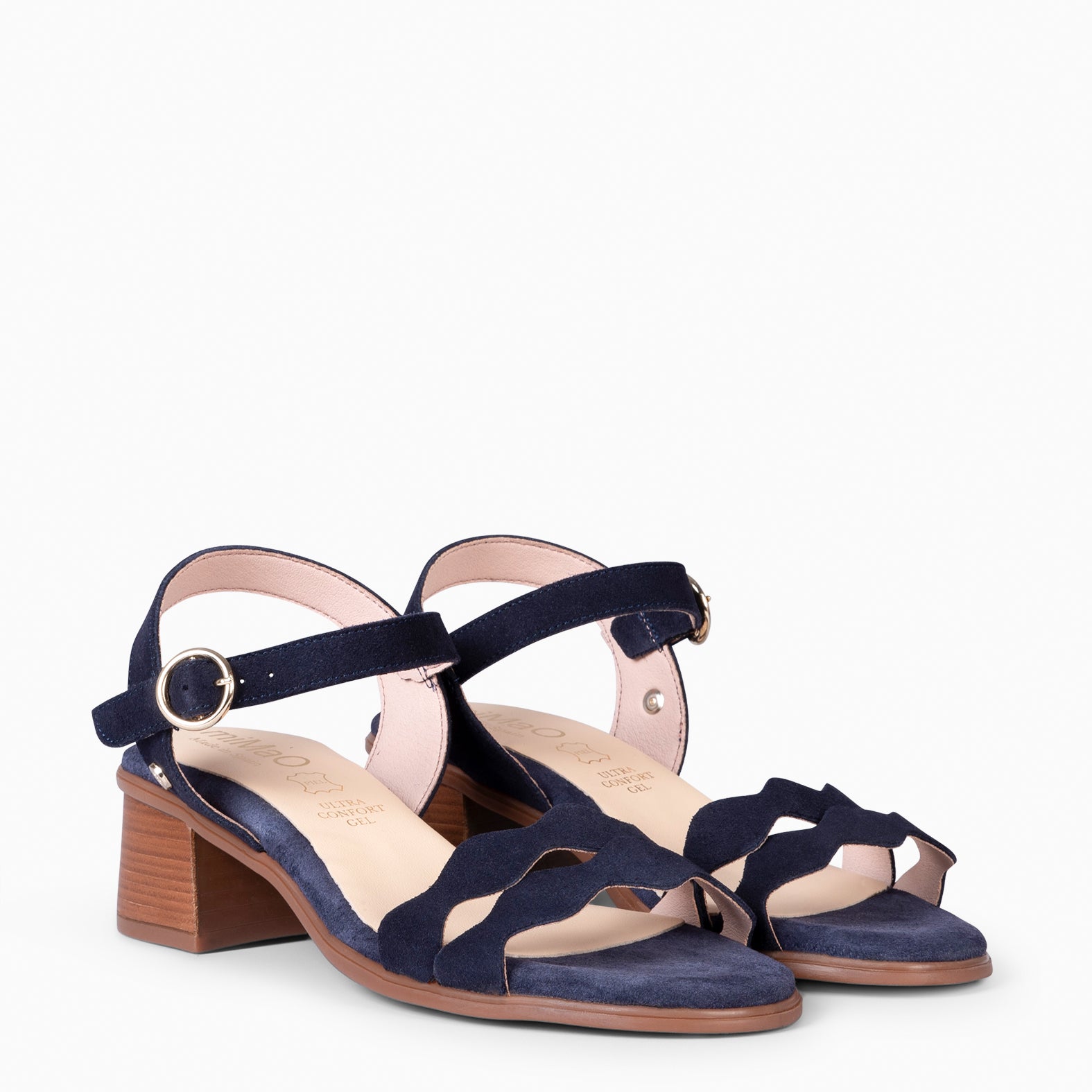 LETY - NAVY LOW-HEELED SANDAL