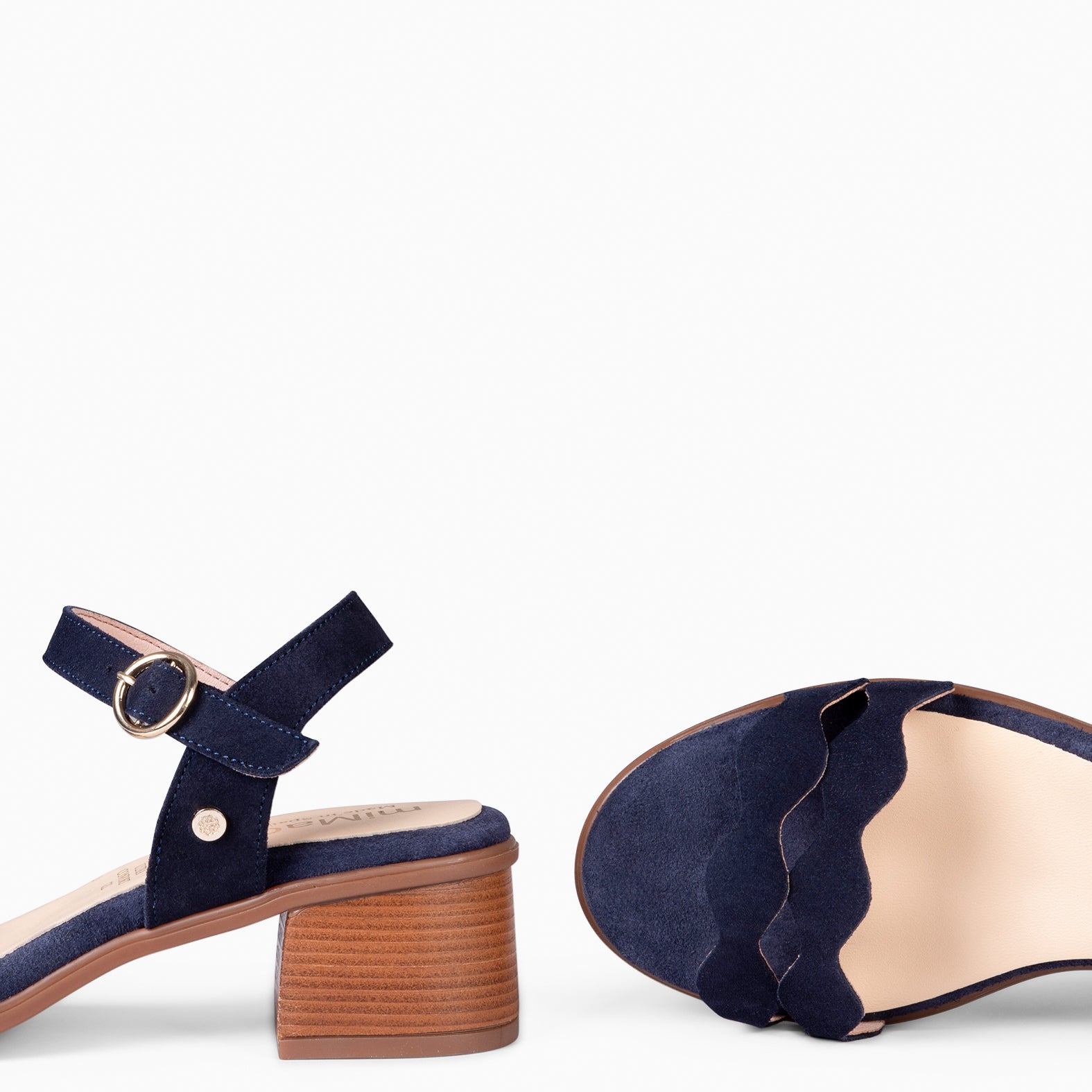 LETY - NAVY LOW-HEELED SANDAL