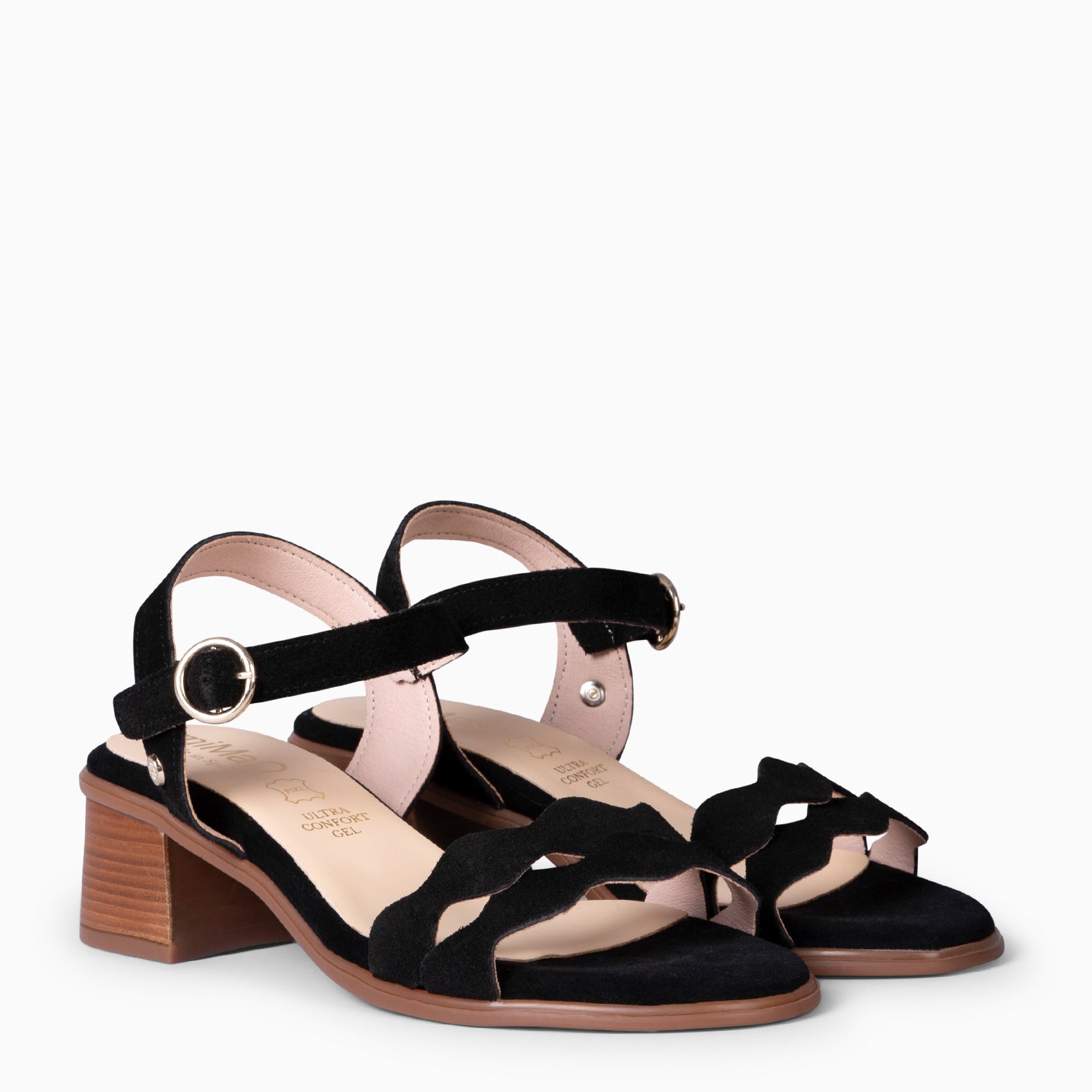 LETY - BLACK LOW-HEELED SANDAL