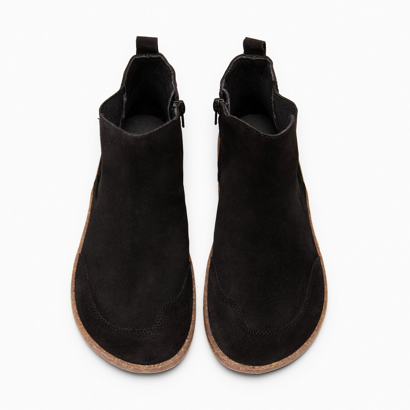 RAIN - BLACK Water repellent suede Chelsea ankle boots