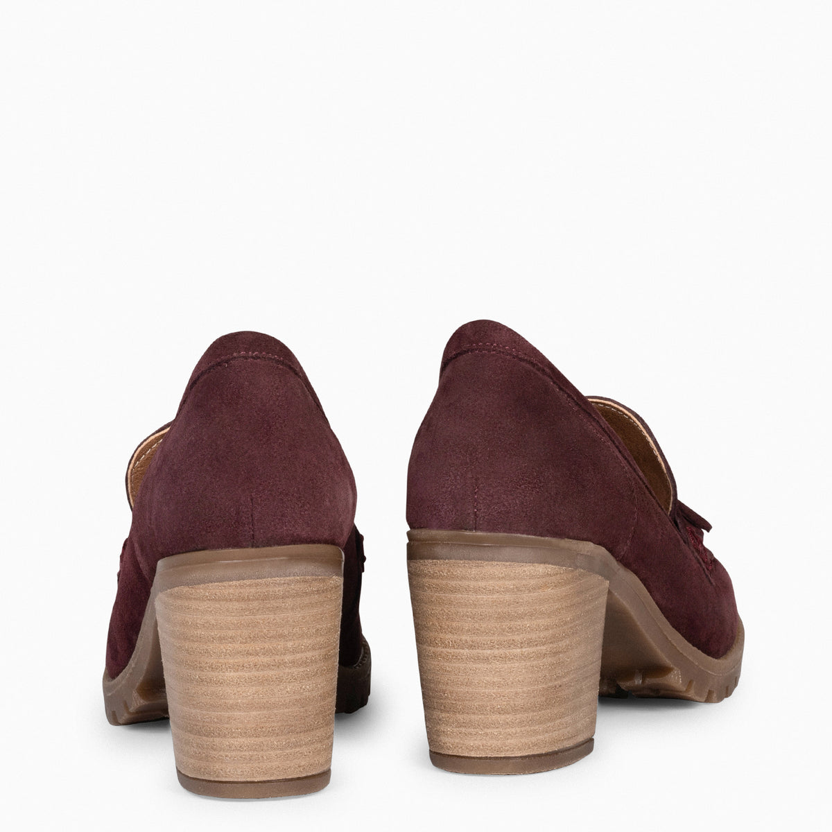 TREND S - Mocasín de serraje con borla BURDEOS
