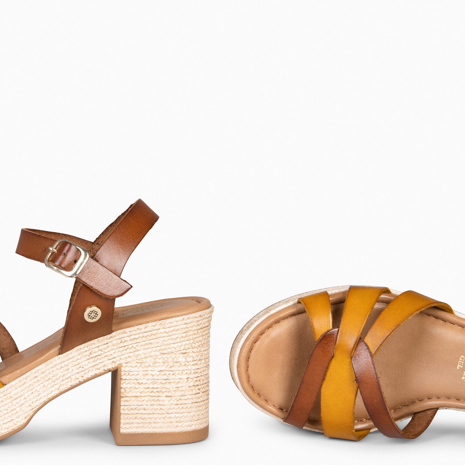 LARISA - CAMEL Platform Sandals