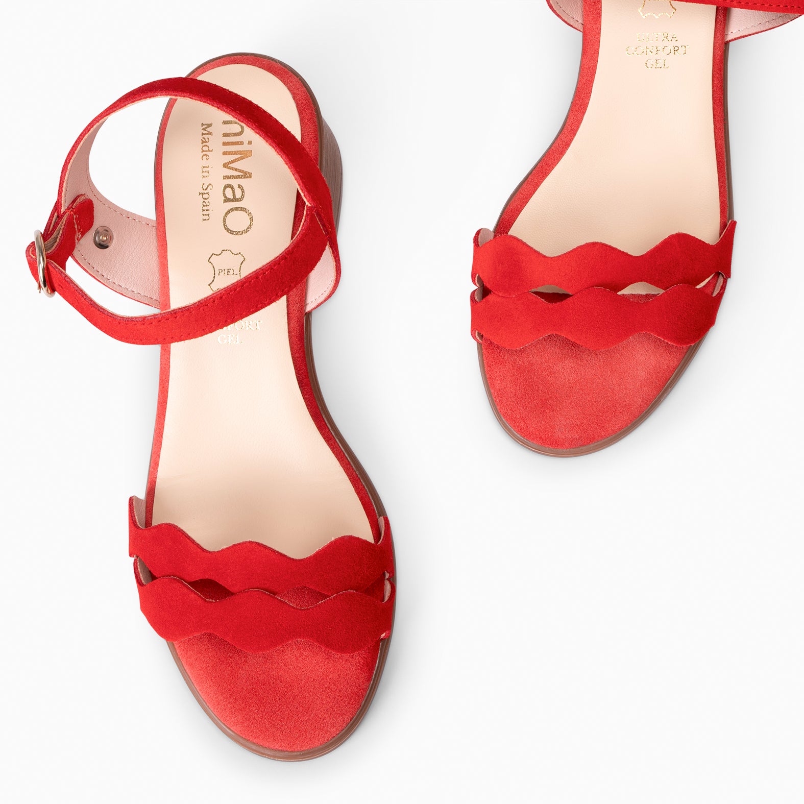 LETY - RED LOW-HEELED SANDAL