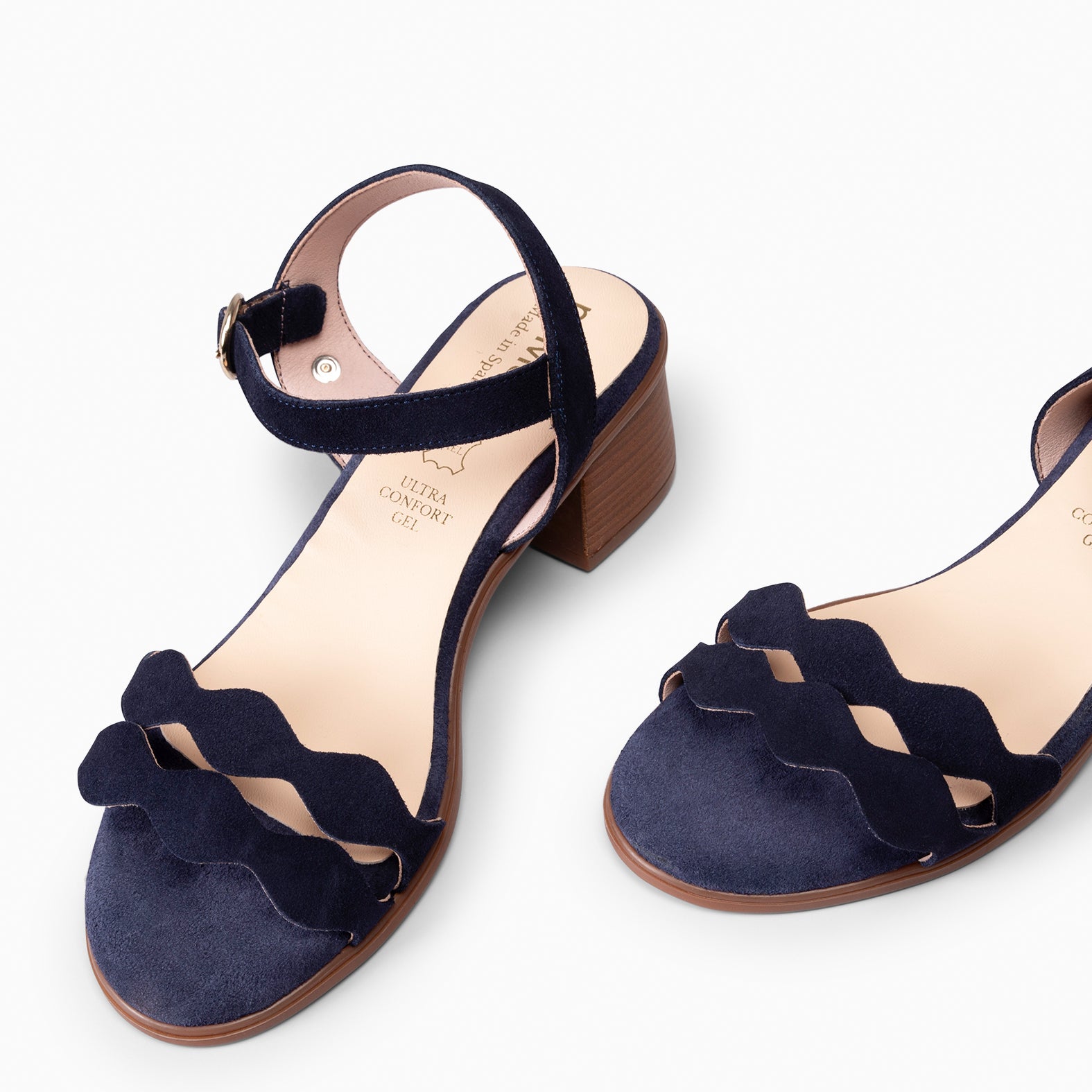 LETY - NAVY LOW-HEELED SANDAL