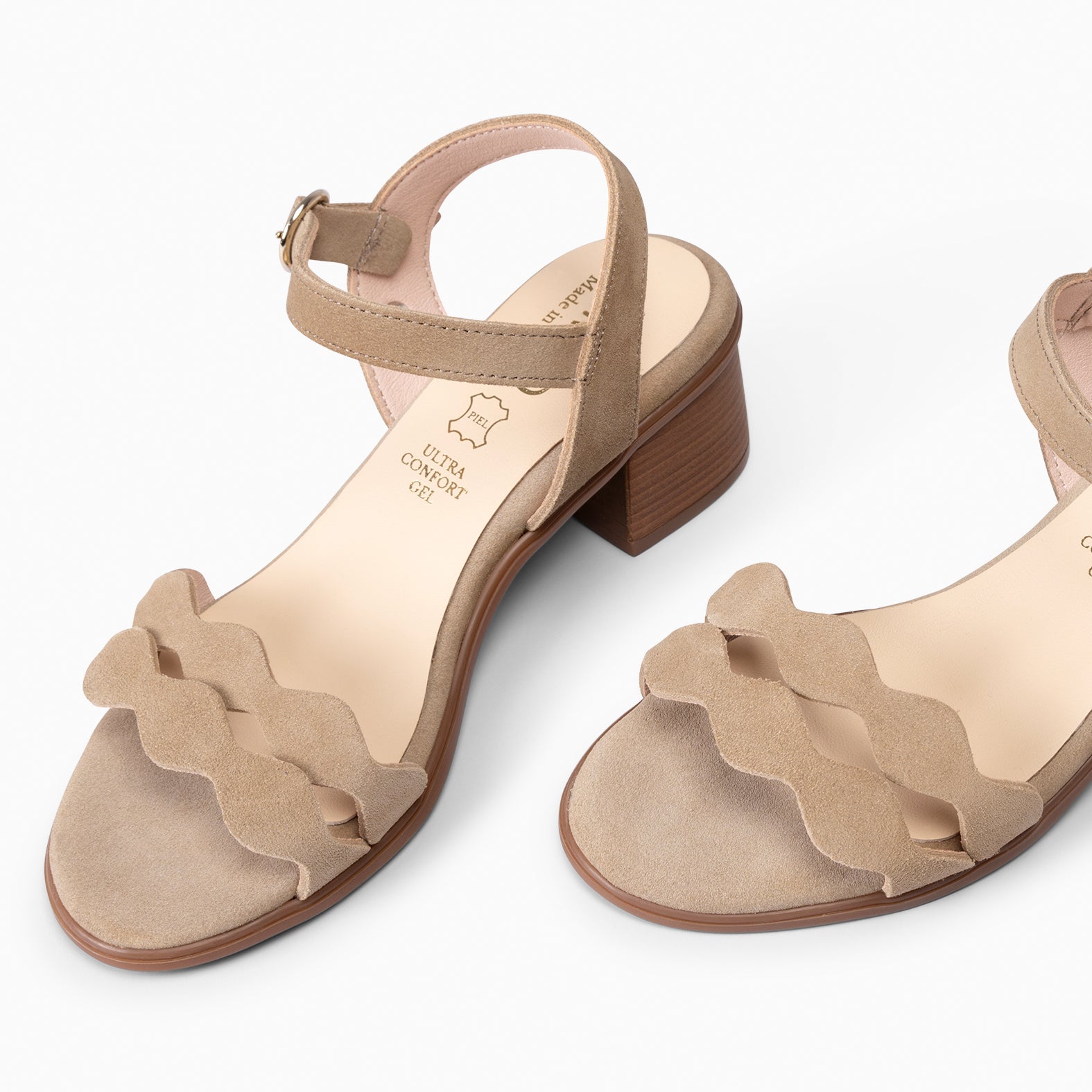 LETY – Sandales à talon ultra confort BEIGE