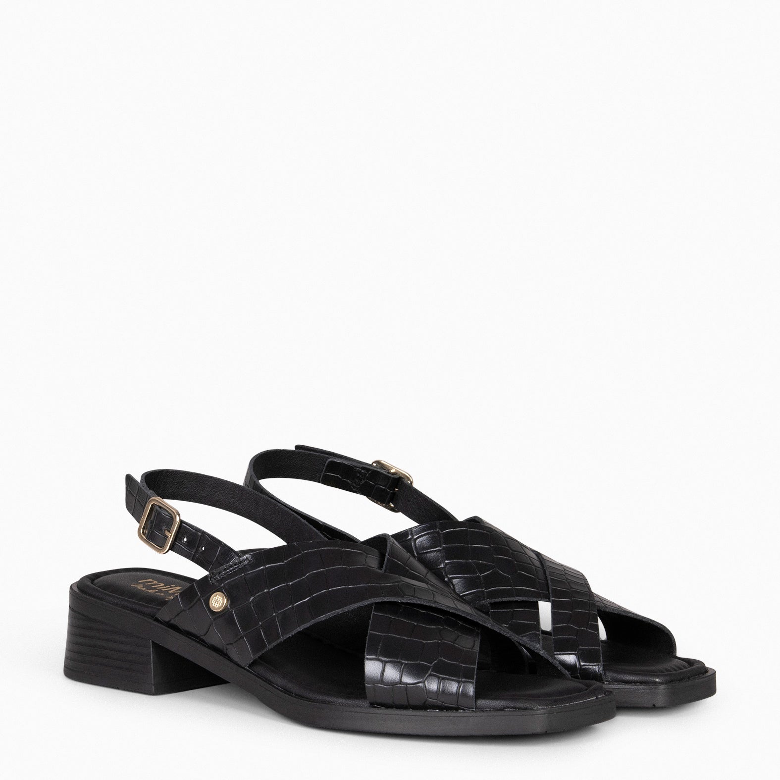 BETANIA - BLACK Flat Sandals