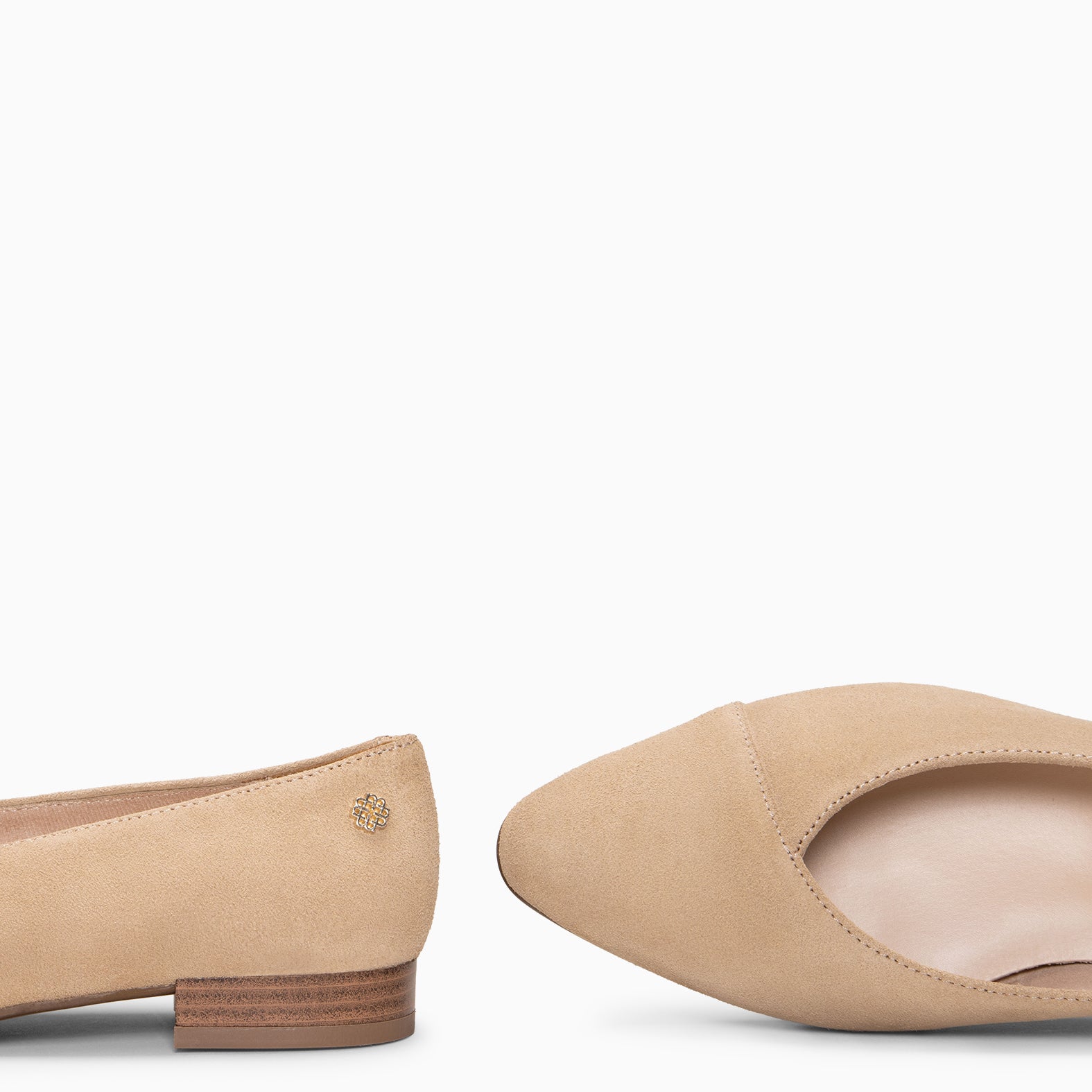 MARIE - Zapatos de tacón Bajo de punta fina BEIGE - miMaO ®