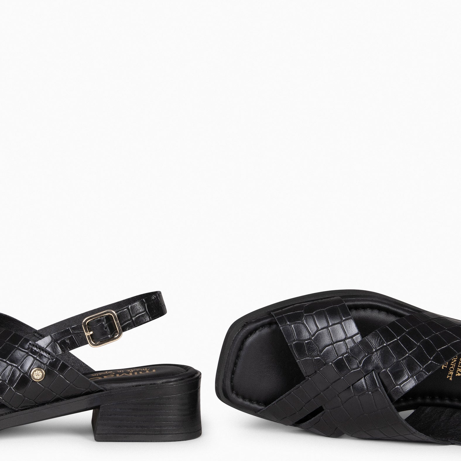 BETANIA - BLACK Flat Sandals