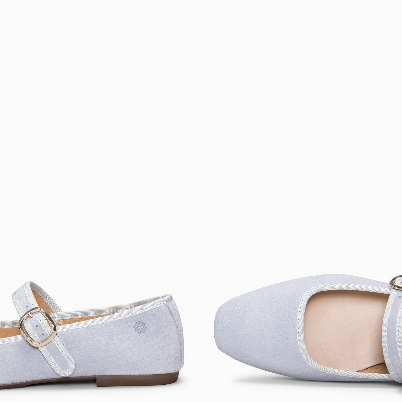 CLARA - BLUE SQUARE TOE MARY-JANES