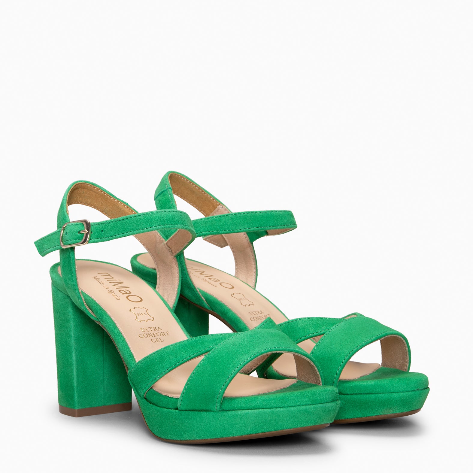 PARIS – Sandalias de fiesta con tacón alto y plataforma VERDE - miMaO ®