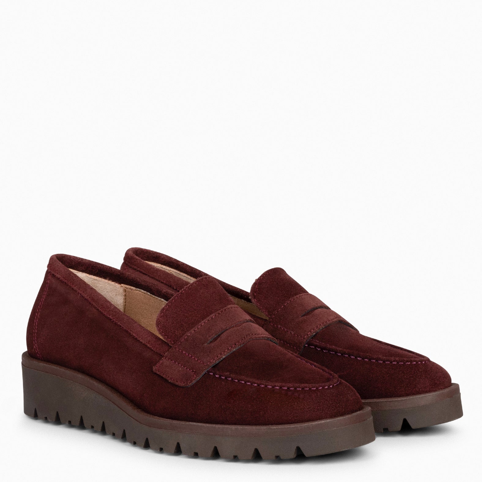 DAFNE - Mocasín con cuña BURDEOS