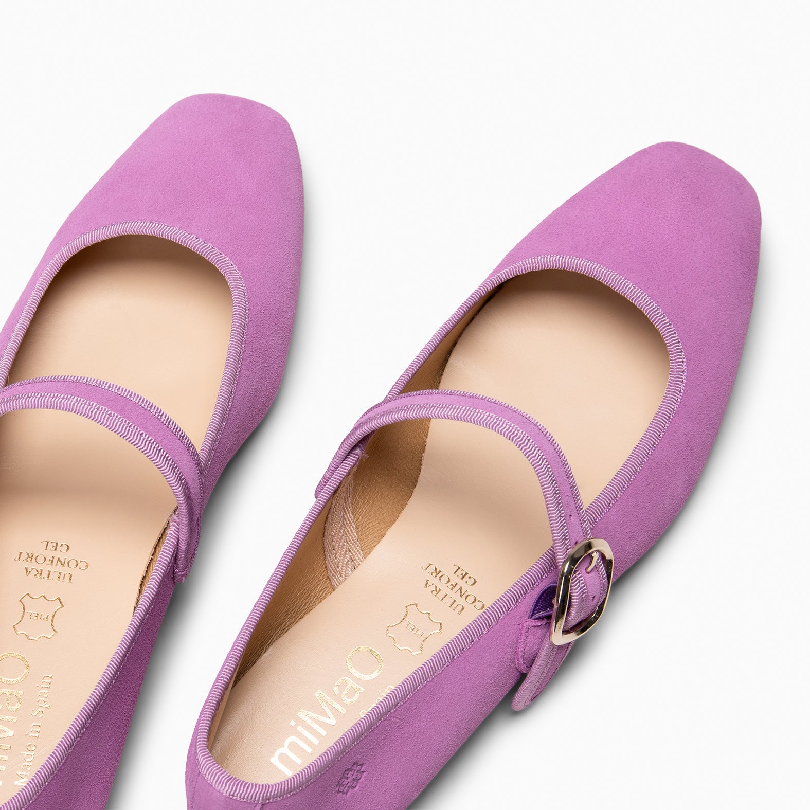 CLARA - Mercedita con puntera cuadrada FUCSIA - miMaO ®