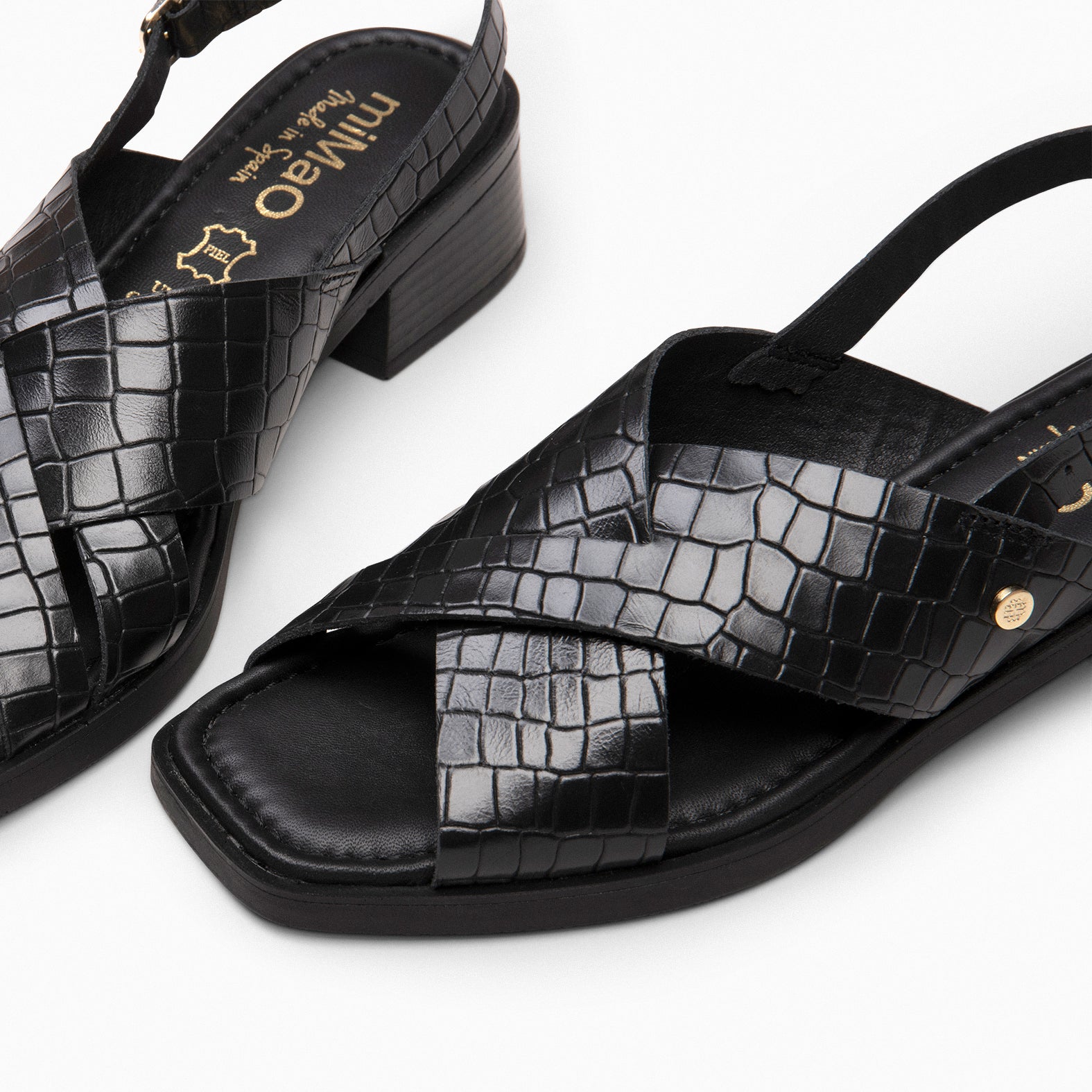 BETANIA - BLACK Flat Sandals