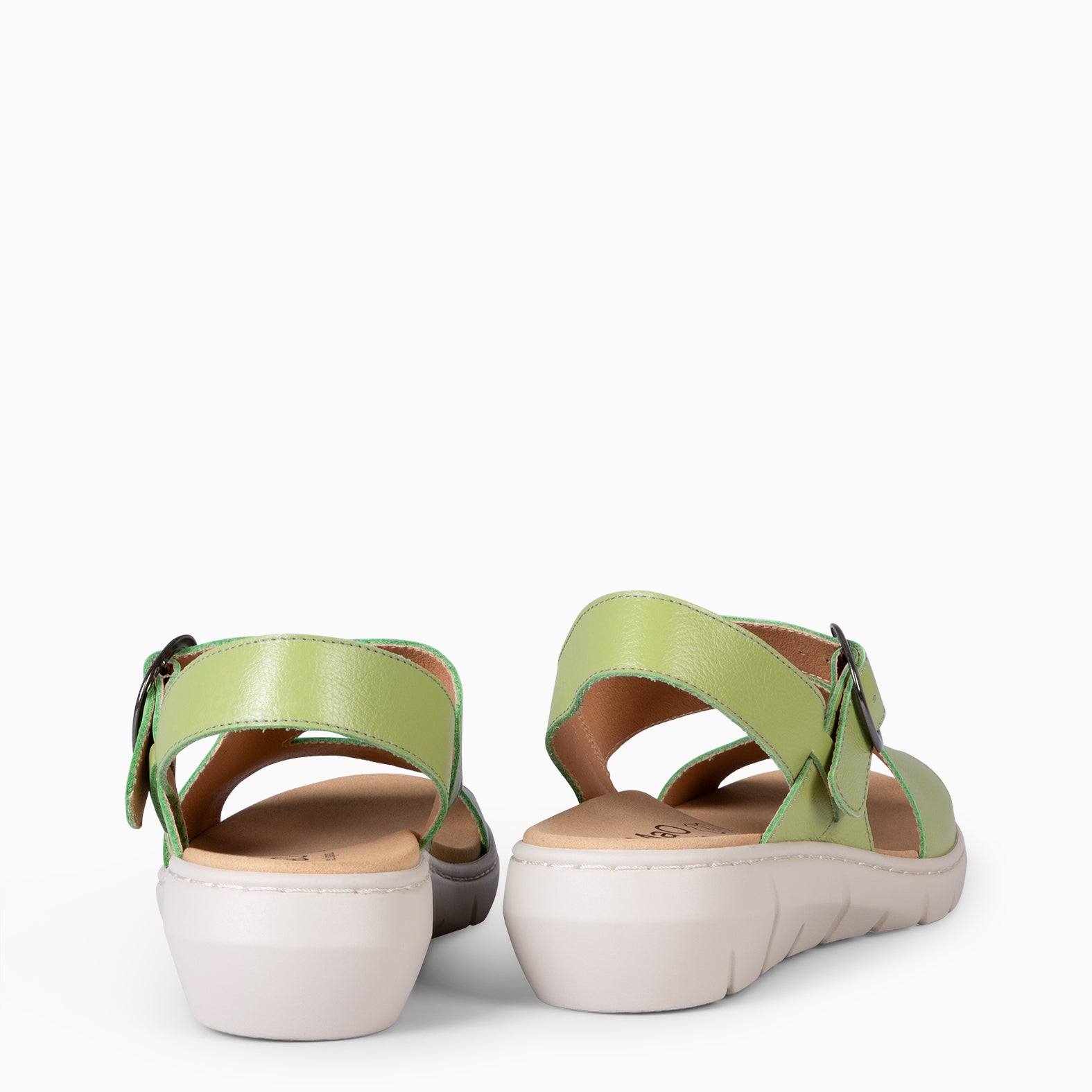 NATURA - GREEN SANDALS WITH REMOVABLE INSOLE