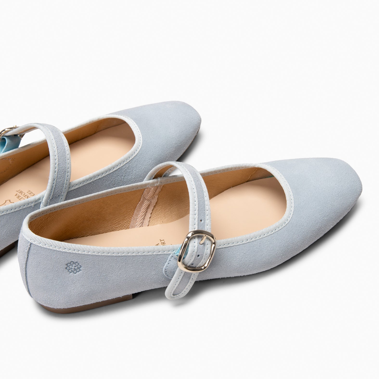 CLARA - BLUE SQUARE TOE MARY-JANES