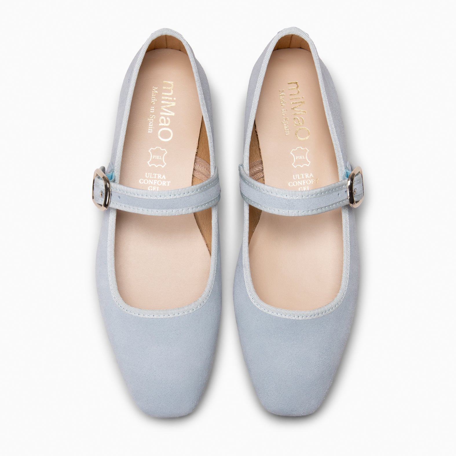 CLARA - BLUE SQUARE TOE MARY-JANES