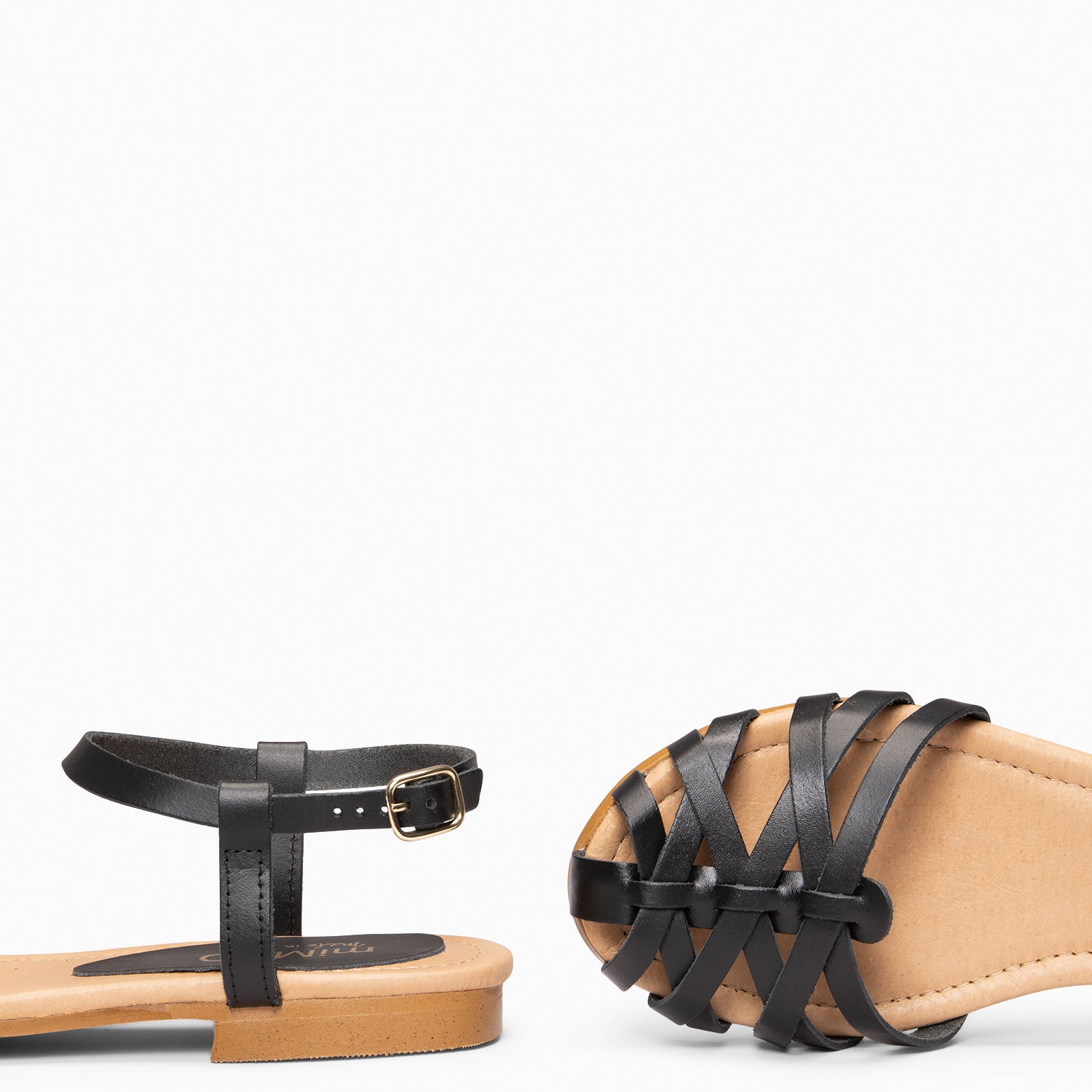 BEACH – Nu-pieds à lanières croisées NOIR