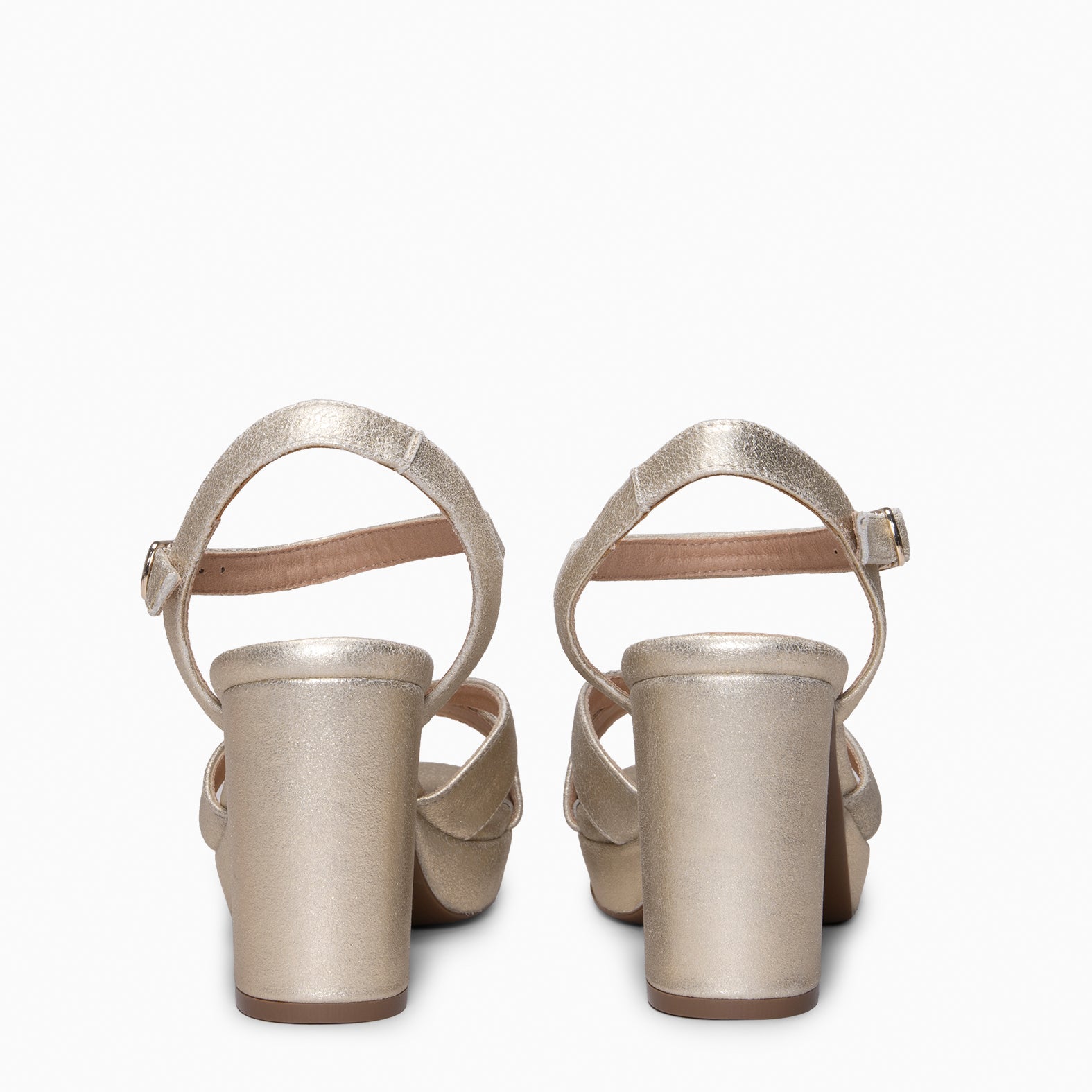 PARIS – Sandalias de fiesta con tacón alto y plataforma PLATINO - miMaO ®