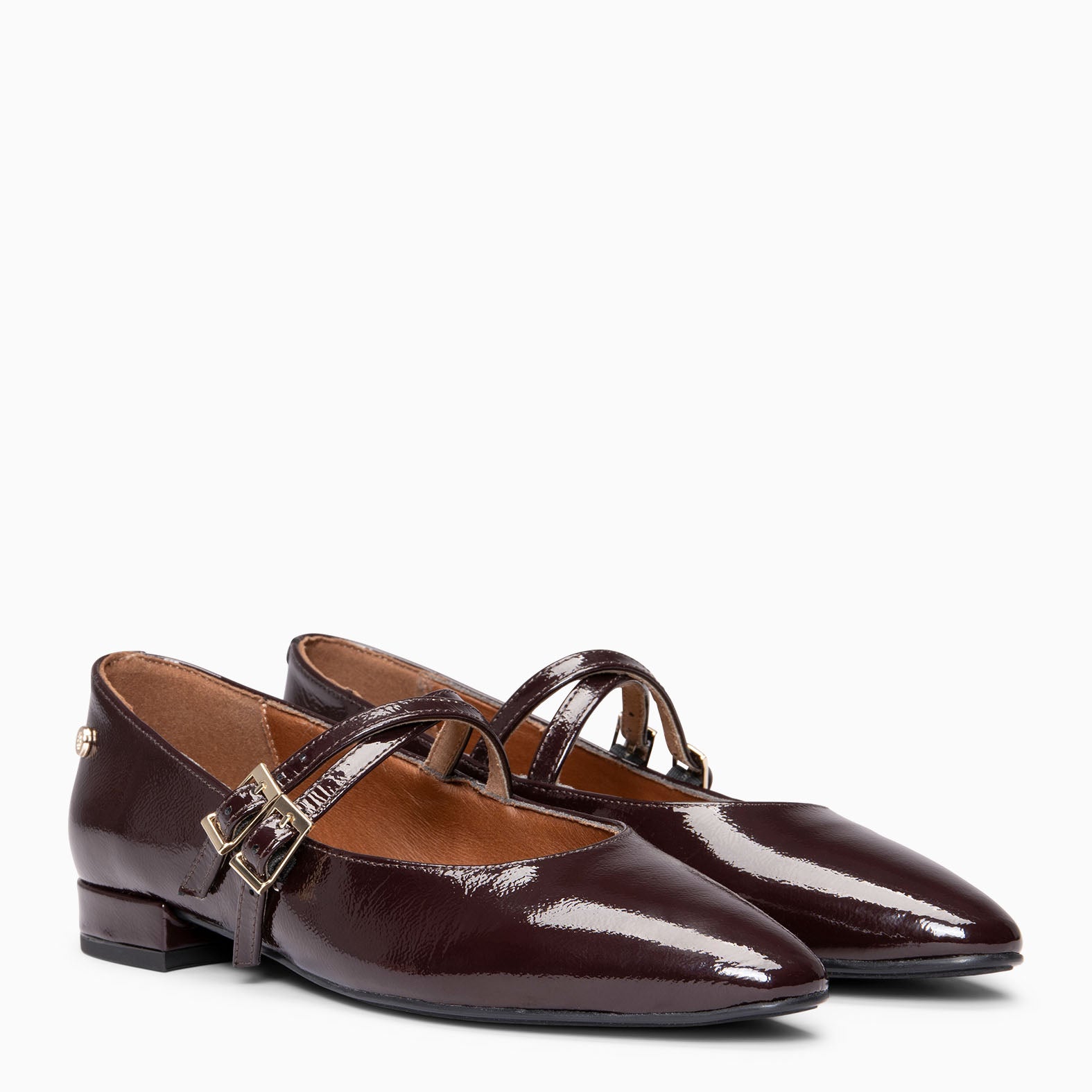 Alana - Merceditas con tacón bajo BURDEOS