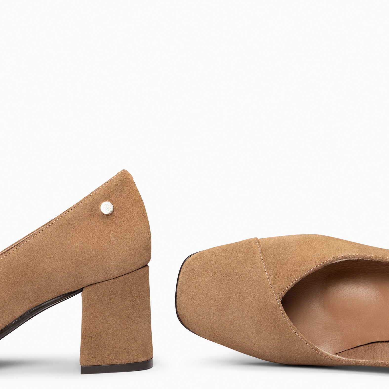 GABRIELA - CAMEL high heeled shoe