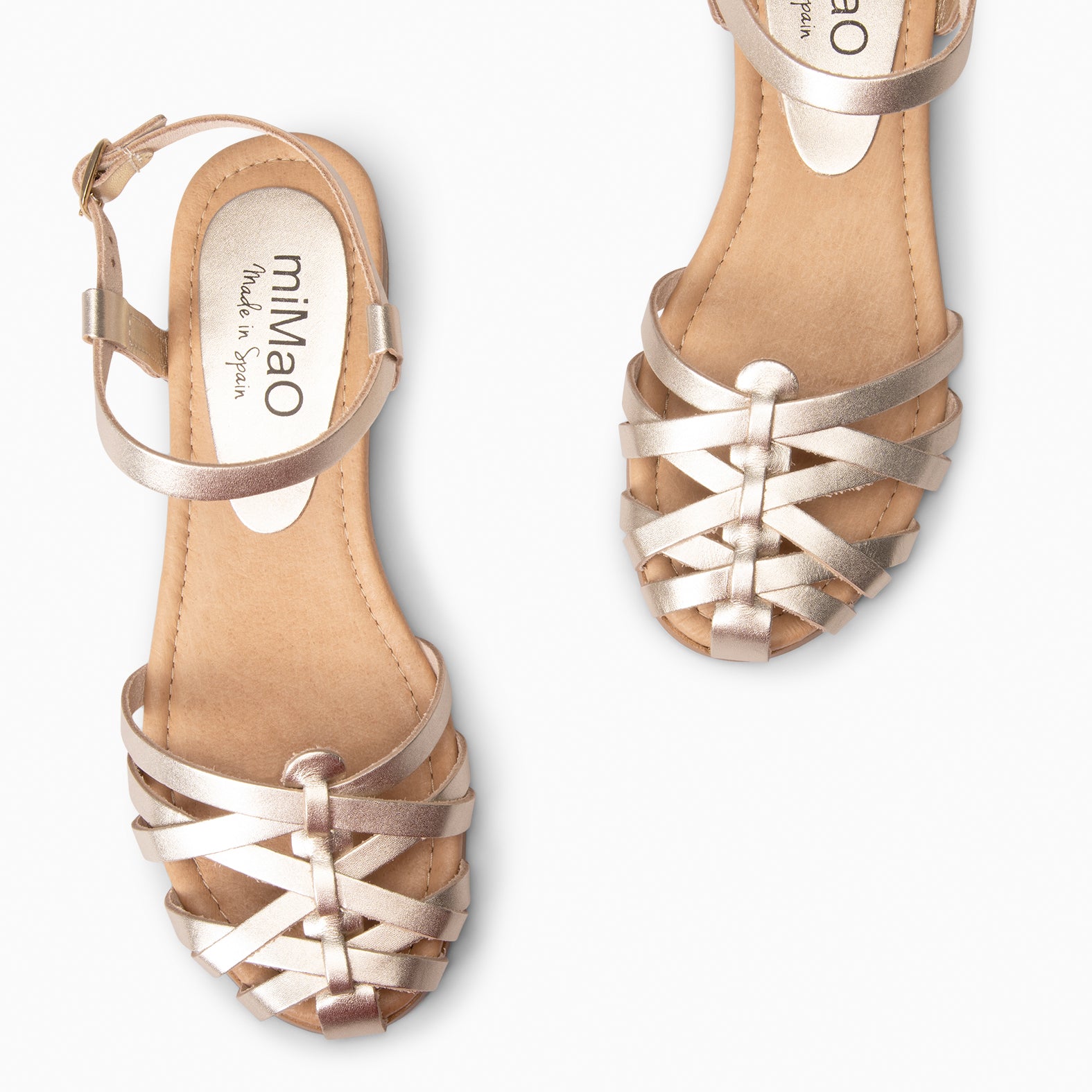 BEACH – Nu-pieds à lanières croisées OR