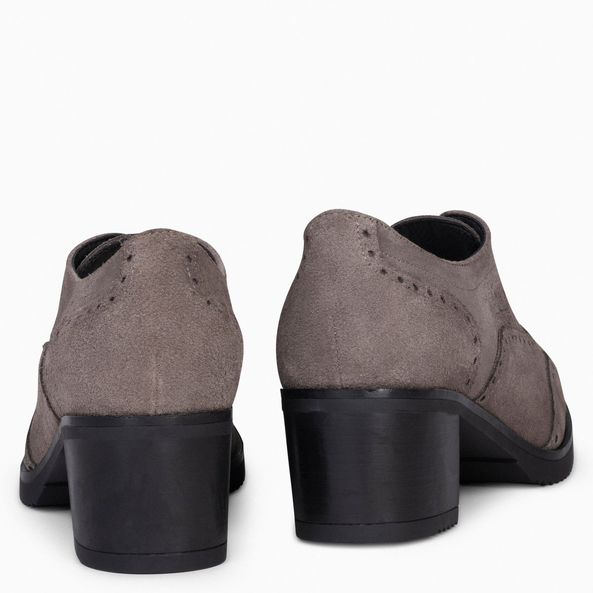 OXFORD – Blucher de mujer con tacón TAUPE