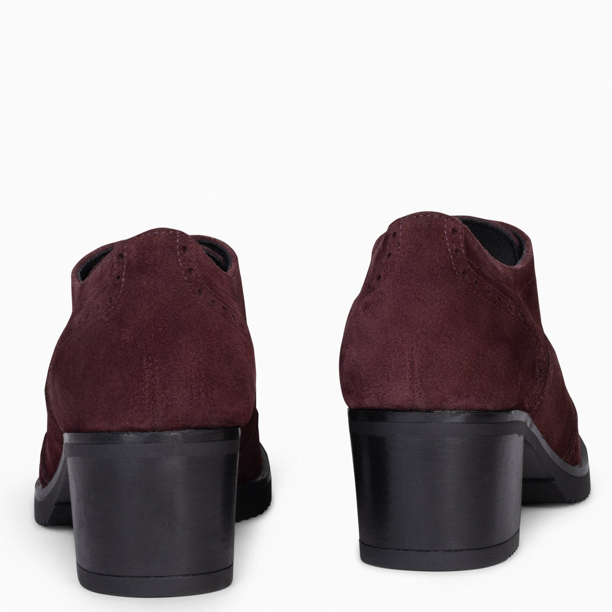 OXFORD – Blucher de mujer con tacón BURDEOS
