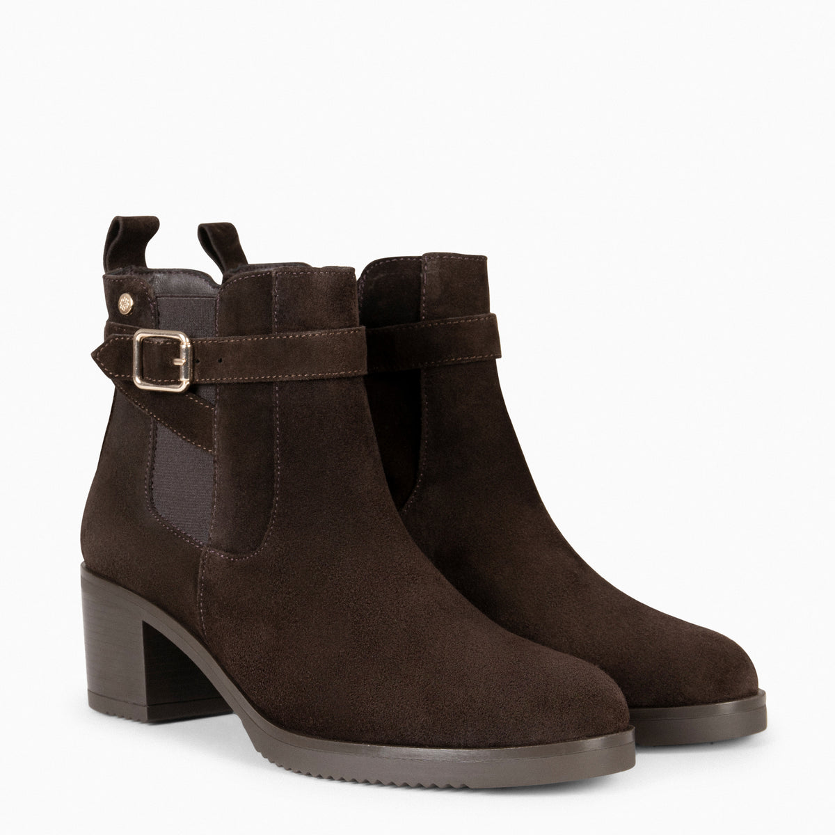 LEMY - BOTINS EM COURO DE CAMURÇA MARROM