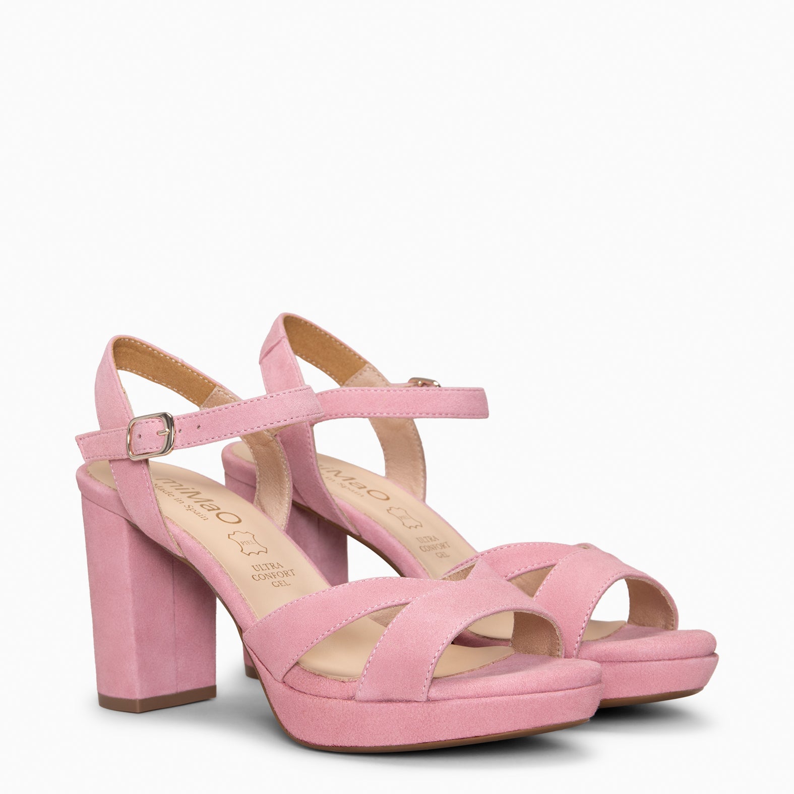 PARIS – Sandalias de fiesta con tacón alto y plataforma ROSA - miMaO ®