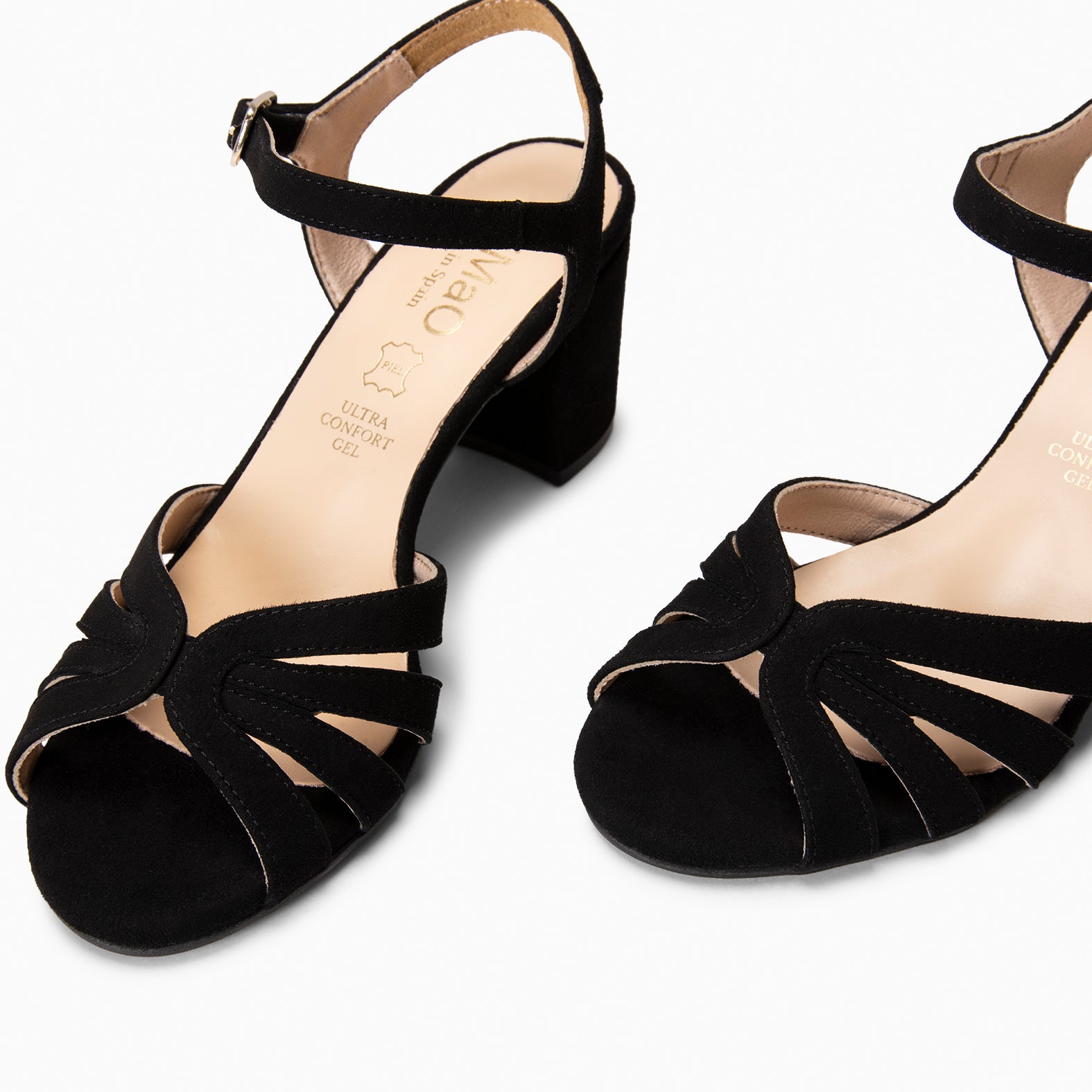 MUSE - BLACK BLOCK HEEL SANDALS