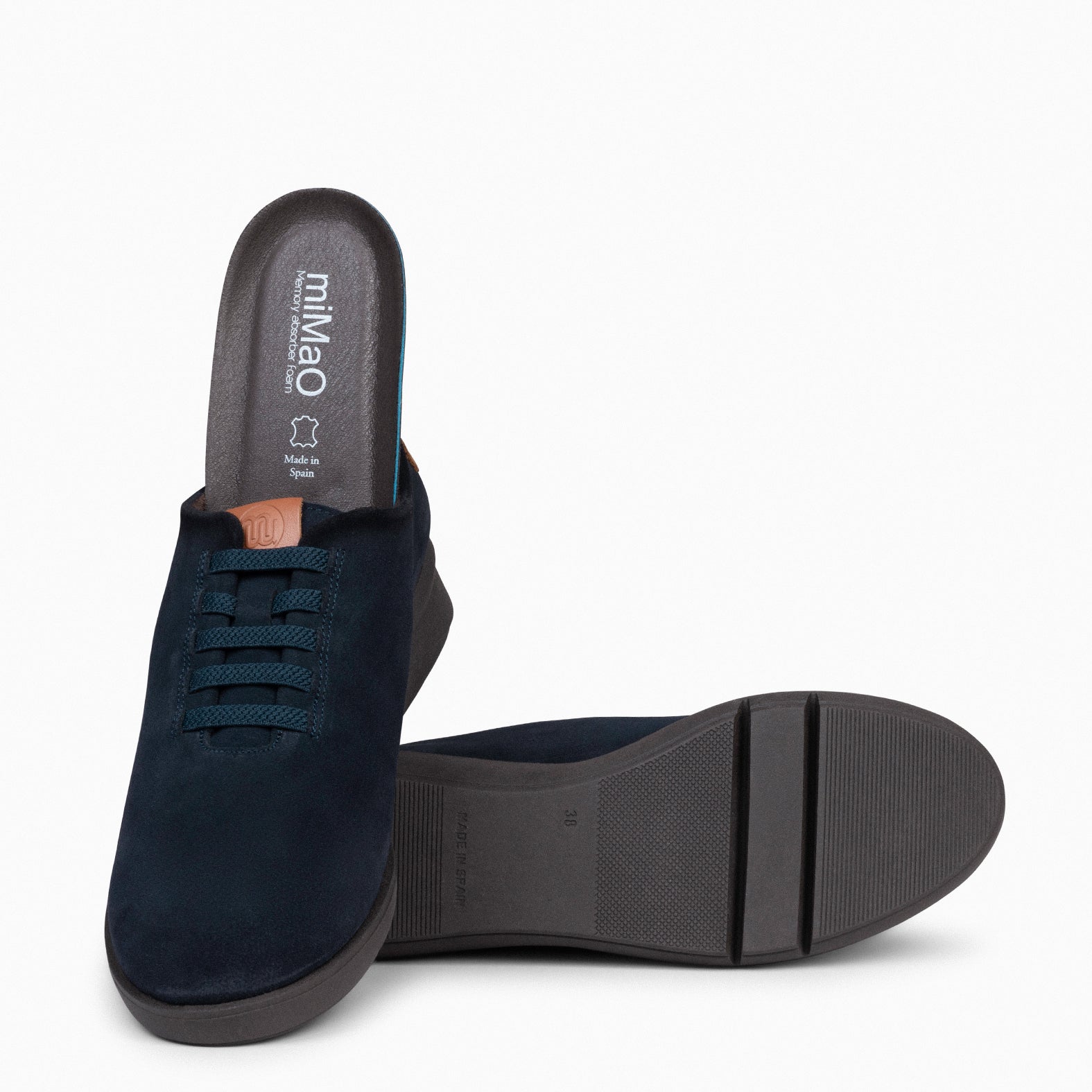 FLY - NAVY sneaker with wedge