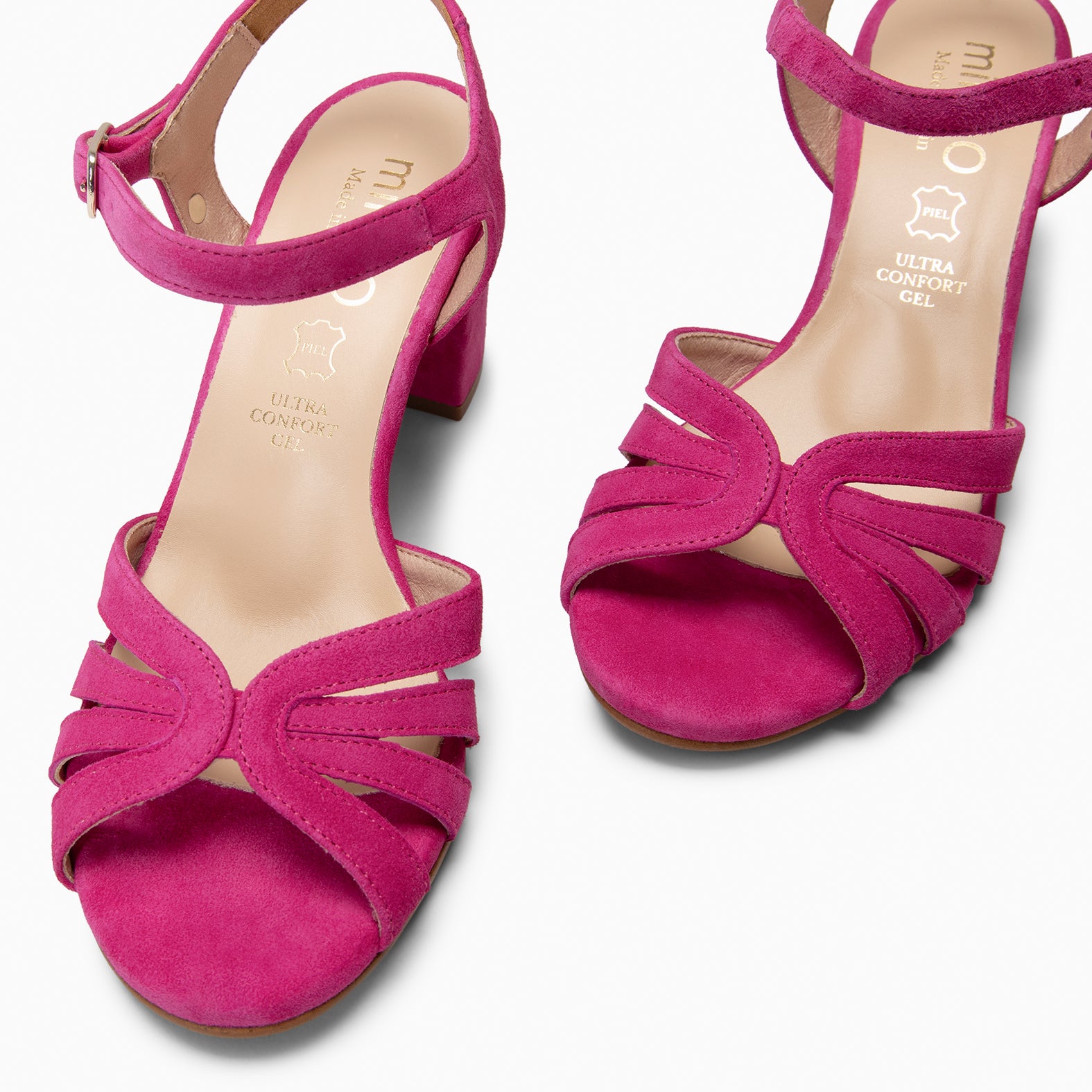 MUSA – Sandalias de Tacón ancho FUCSIA - miMaO ®